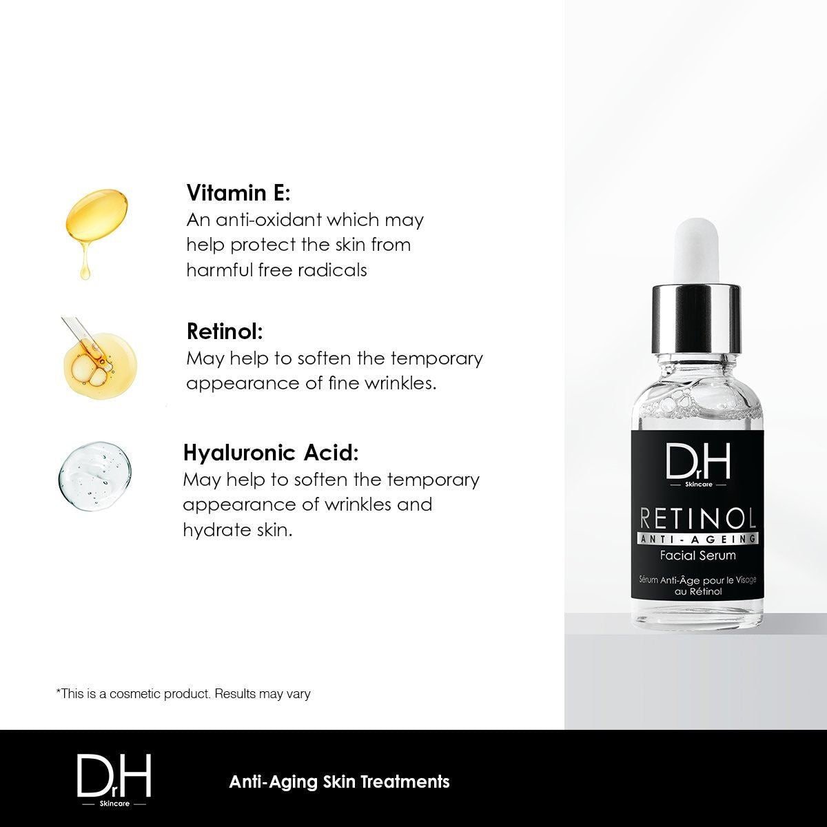 Sérum visage anti-âge au rétinol 30 ml