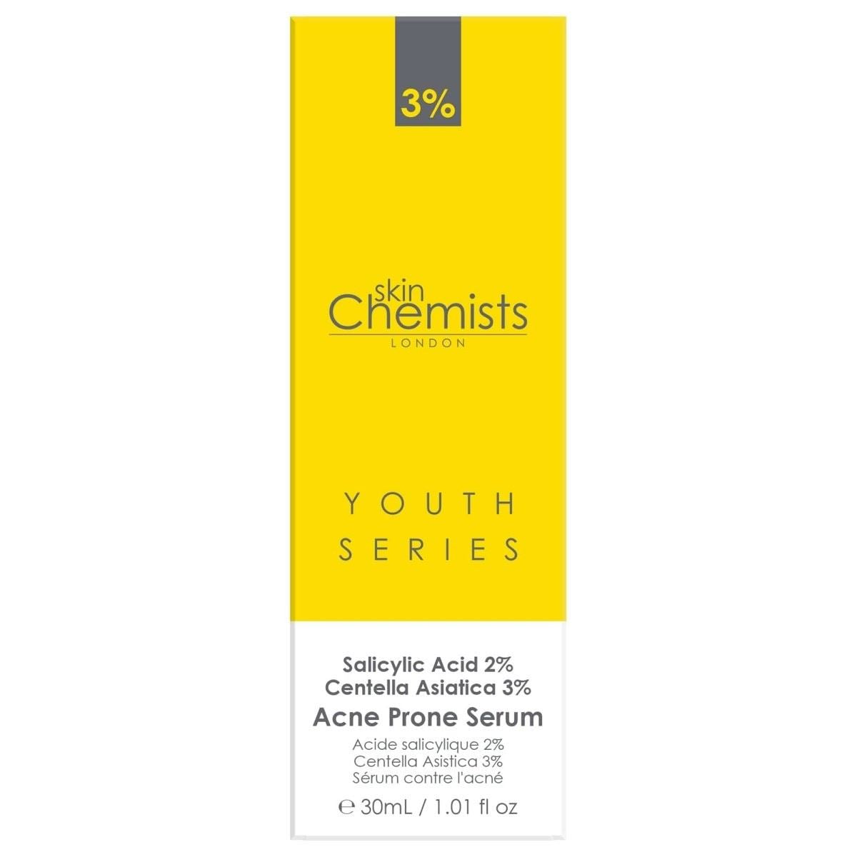 Youth Series Acne Prone Serum Salicylic Acid 2%, Centella Asiatica 3% 30ml