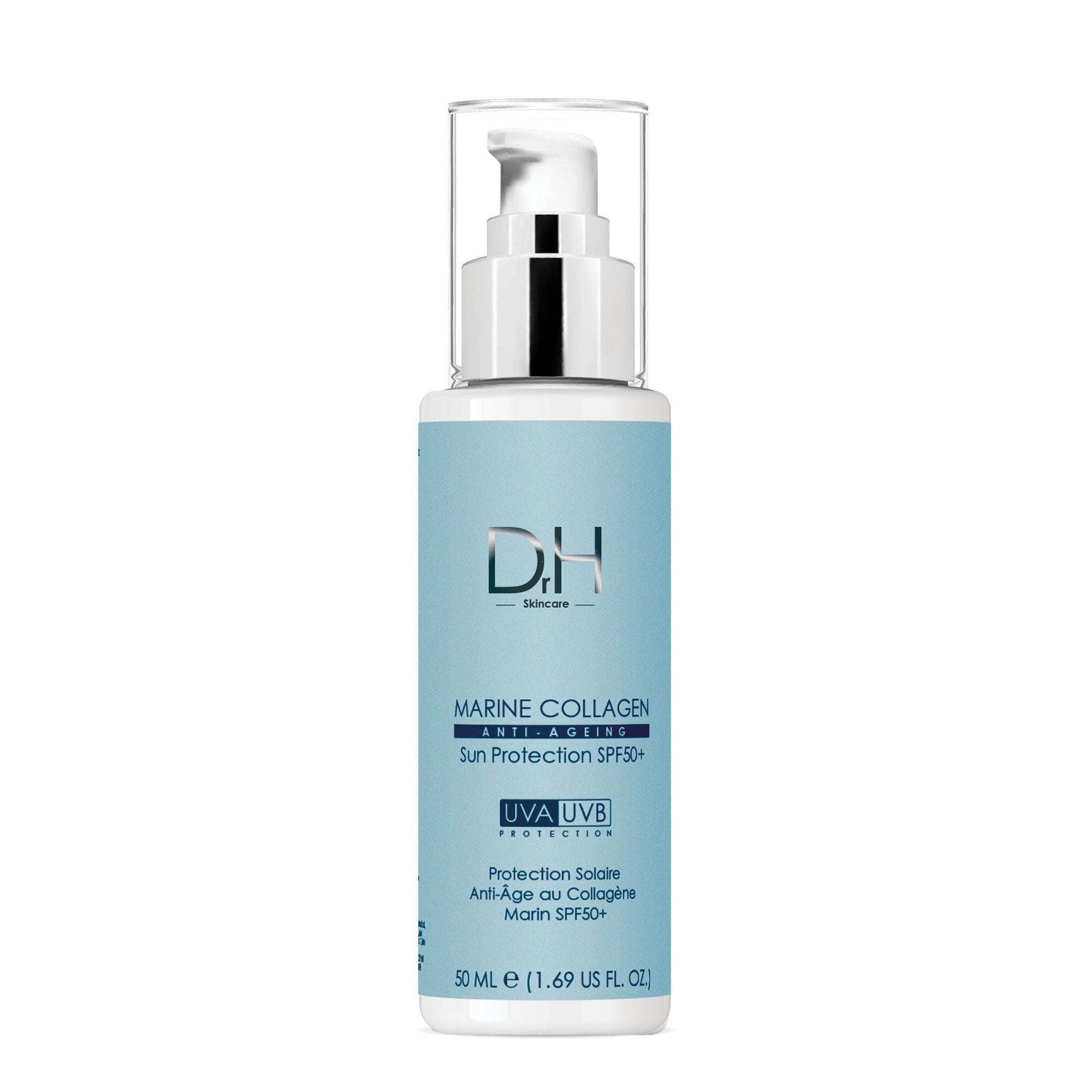 Collagène marin anti-âge, protection solaire SPF 50, 50 ml