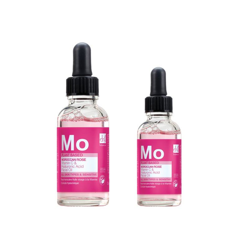 Moroccan Rose Facial Oil with Hyaluronic Acid & Vitamin C 15ml + 30ml - skinChemists