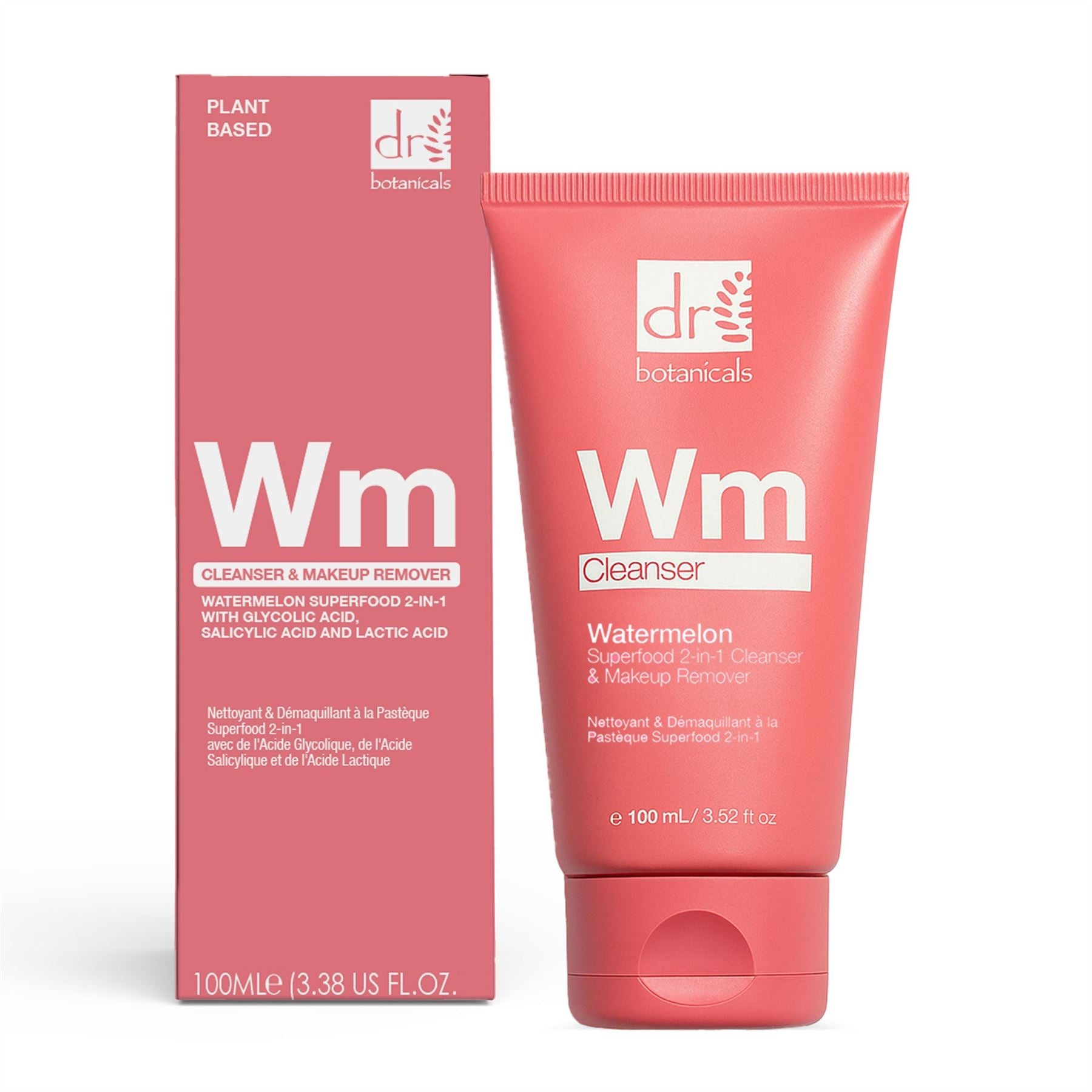 Watermelon Superfood 2-in-1 Cleanser & Makeup Remover with Glycolic Acid, Salicylic Acid & Lactic Acid 100ml