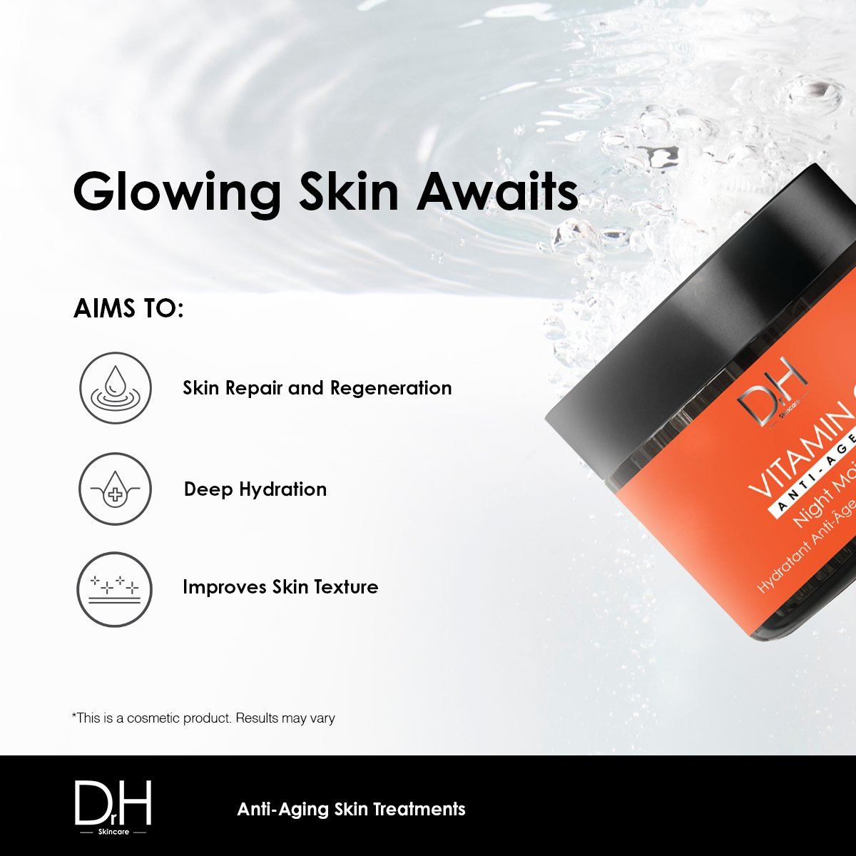 Anti-Aging Vitamin C Gesichtsserum 30 ml + Vitamin C Anti-Aging Nachtcreme 60 ml