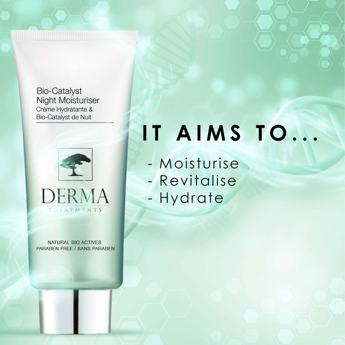 Derma Treatments Bio-Catalyst Night Moisturiser 50ml Twin Value Savings Pack - skinChemists