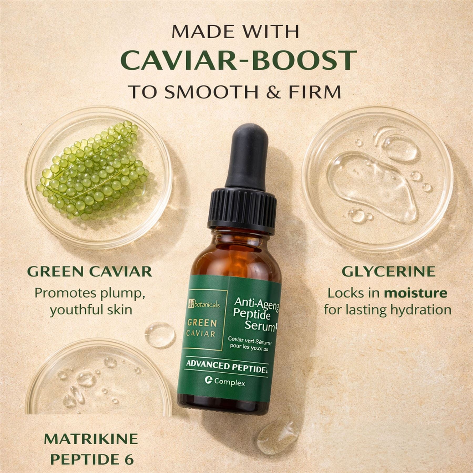 Green Caviar Anti-Ageing Peptide Eye Serum 15ml Twin Value Savings Pack