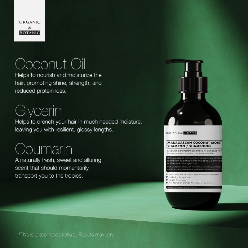 Madagascan Coconut Moisturising Shampoo 500ml - skinChemists