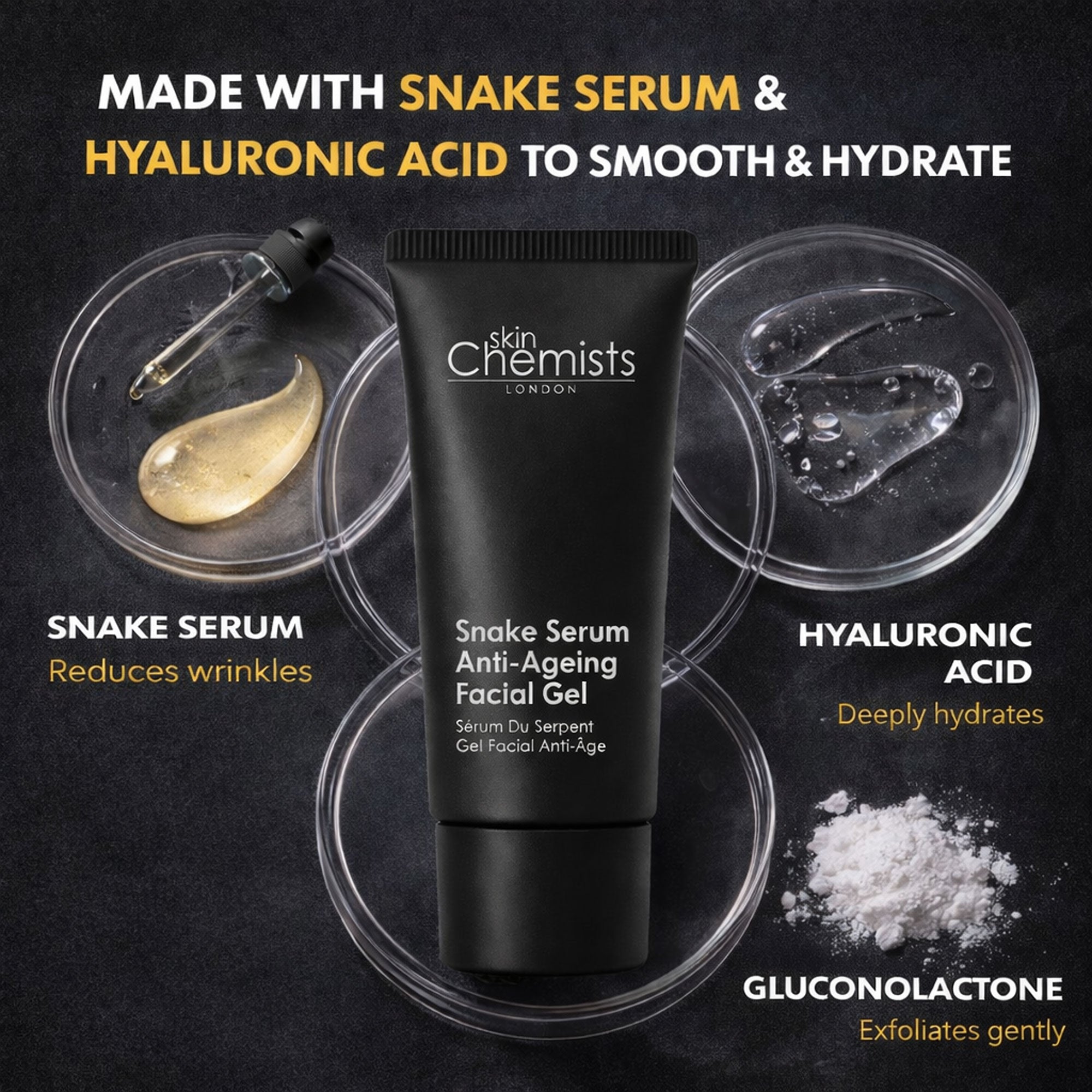 Sérum visage anti-rides au venin de serpent skinChemists 30 ml