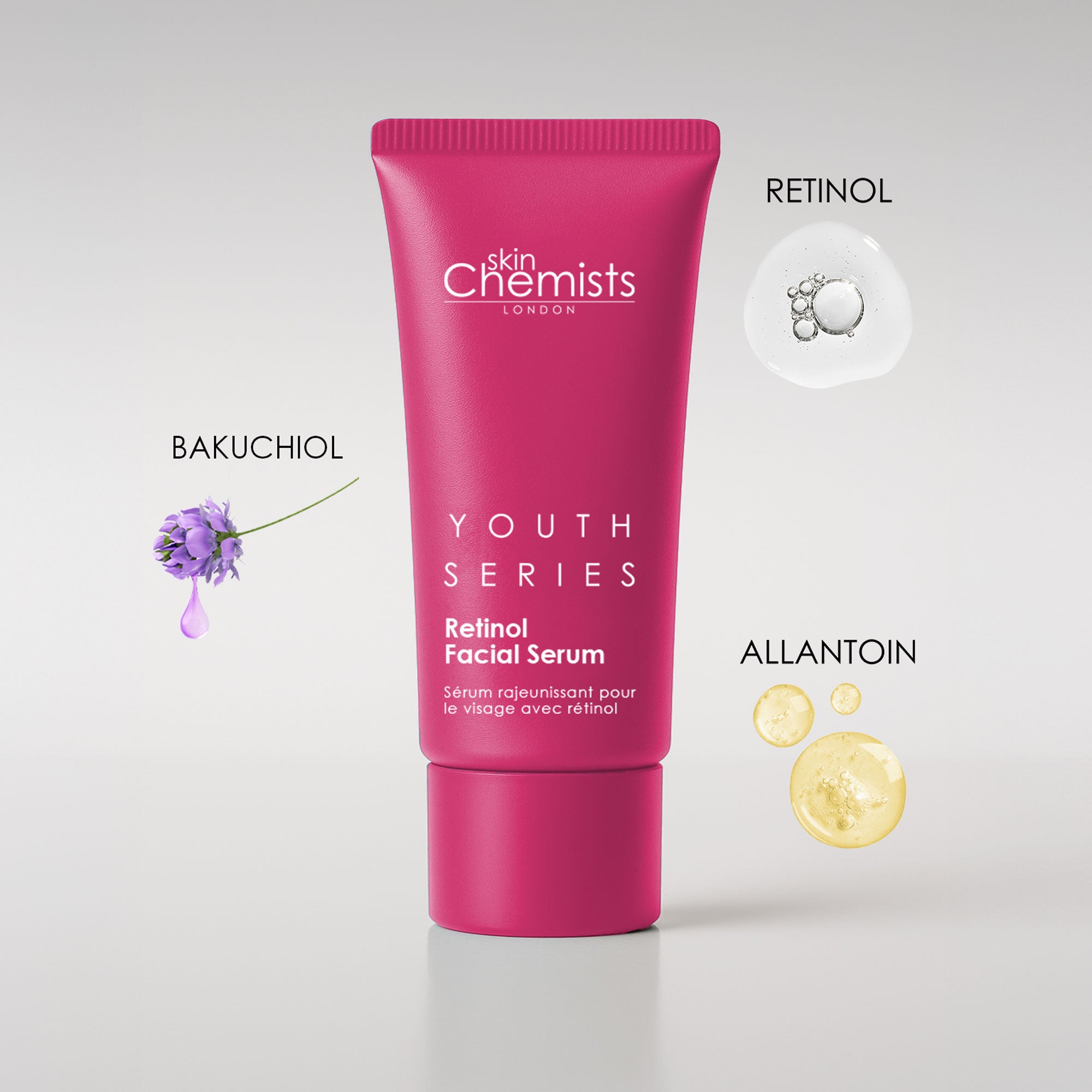 skinChemists Retinol and Bakuchiol Dual Anti-Aging Facial Serum 30ml