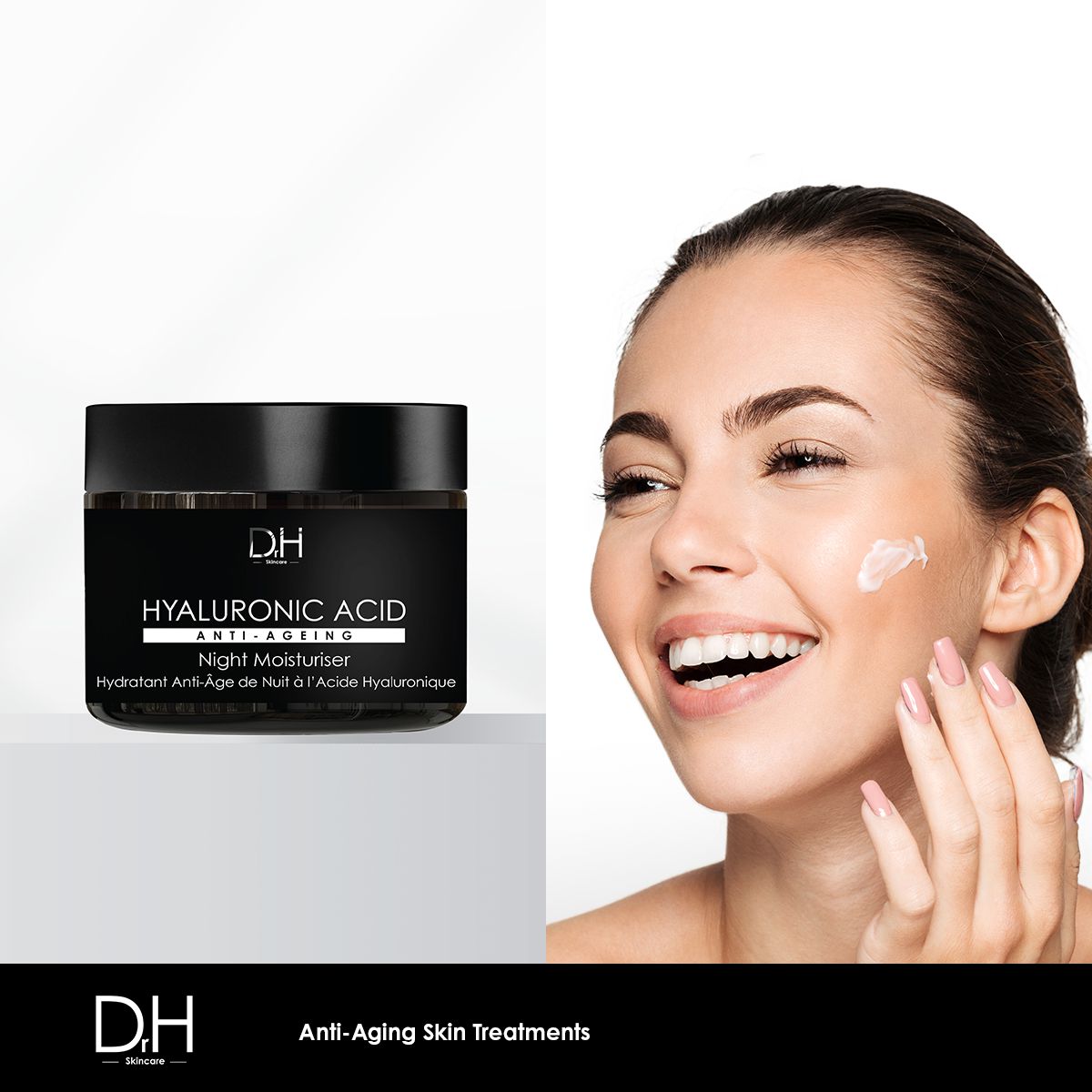 Hyaluronic Acid Anti-Ageing Night Moisturiser 60ml x 2 Duo Pack