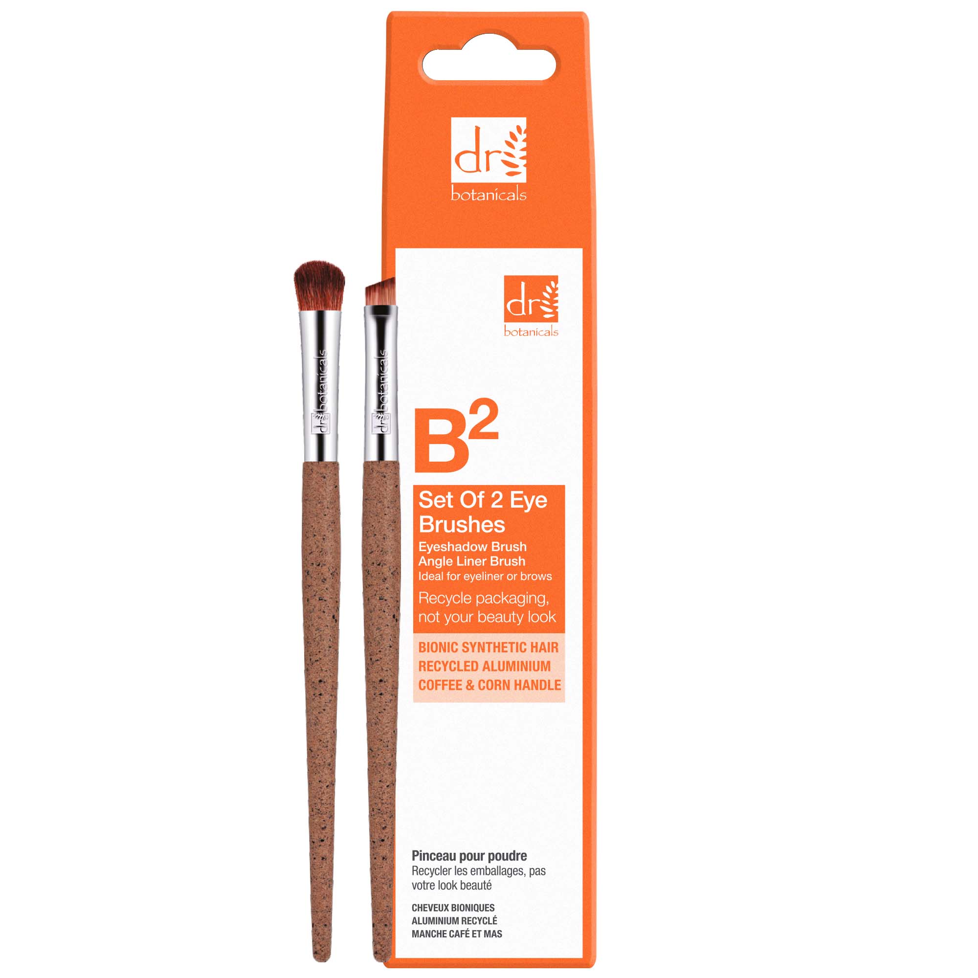 Coffee Ground Set Of 2 Eye Brushes Twin Value Savings Pack
