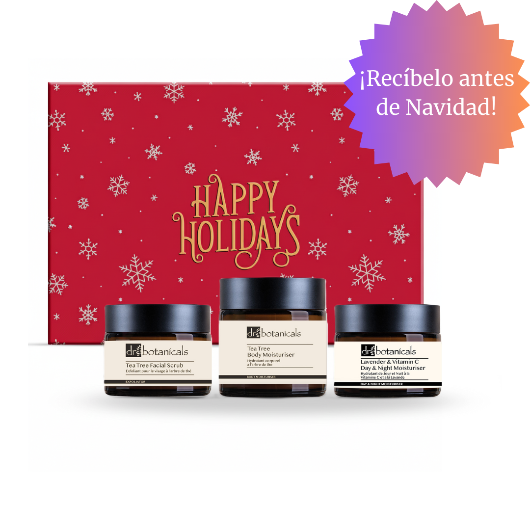 Teebaum-Gesichtspeeling, Lavendel & Vitamin C, Tages- & Nachtcreme, Teebaum-Körpercreme