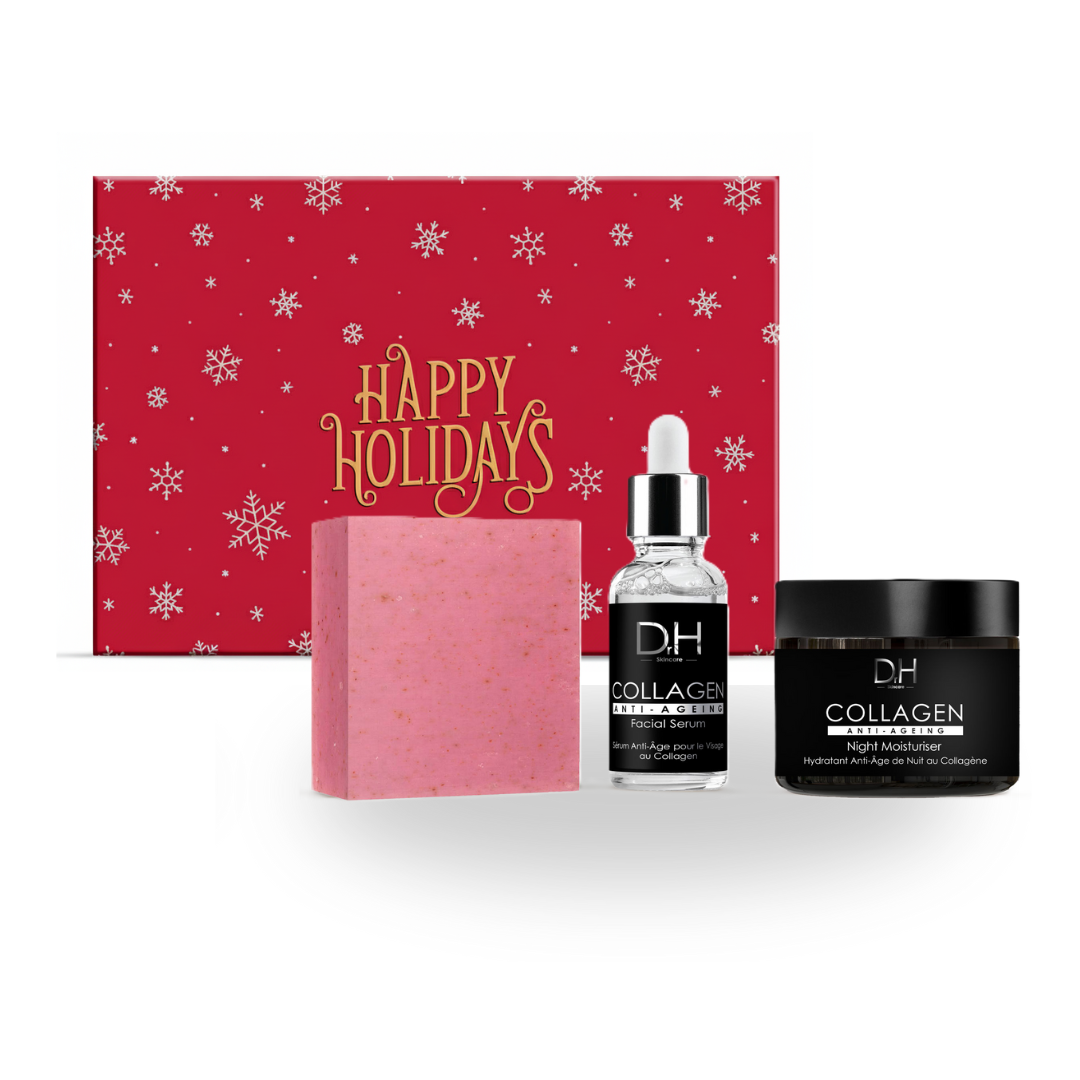 Anti-Aging-Nachtcreme mit Kollagen, Gesichtsserum & Reinigungsseife