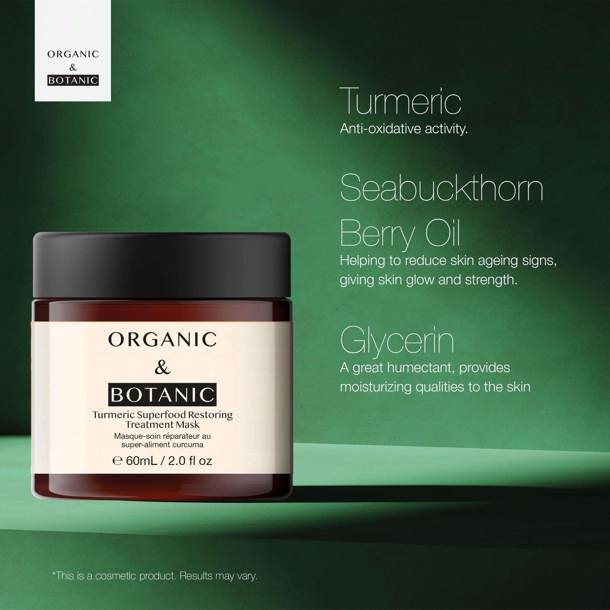 Hochwirksame Kurkuma-Superfood-Regenerationsmaske 60 ml