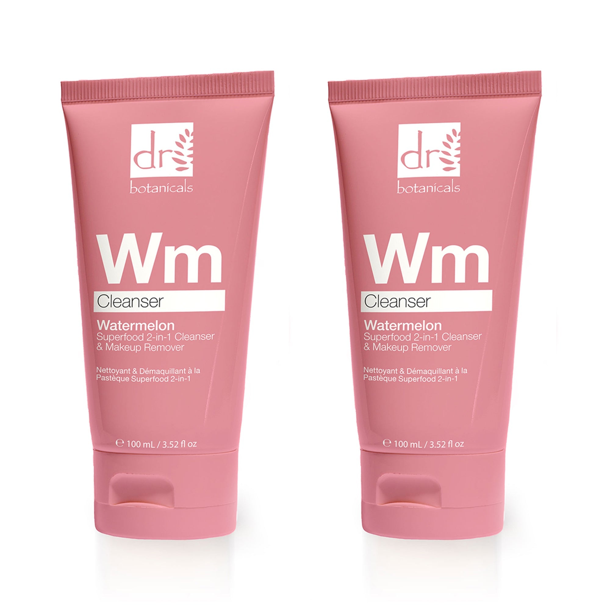 Watermelon Superfood 2-in-1 Cleanser & Makeup Remover with Glycolic Acid, Salicylic Acid & Lactic Acid 100ml x 2 Duo Pack