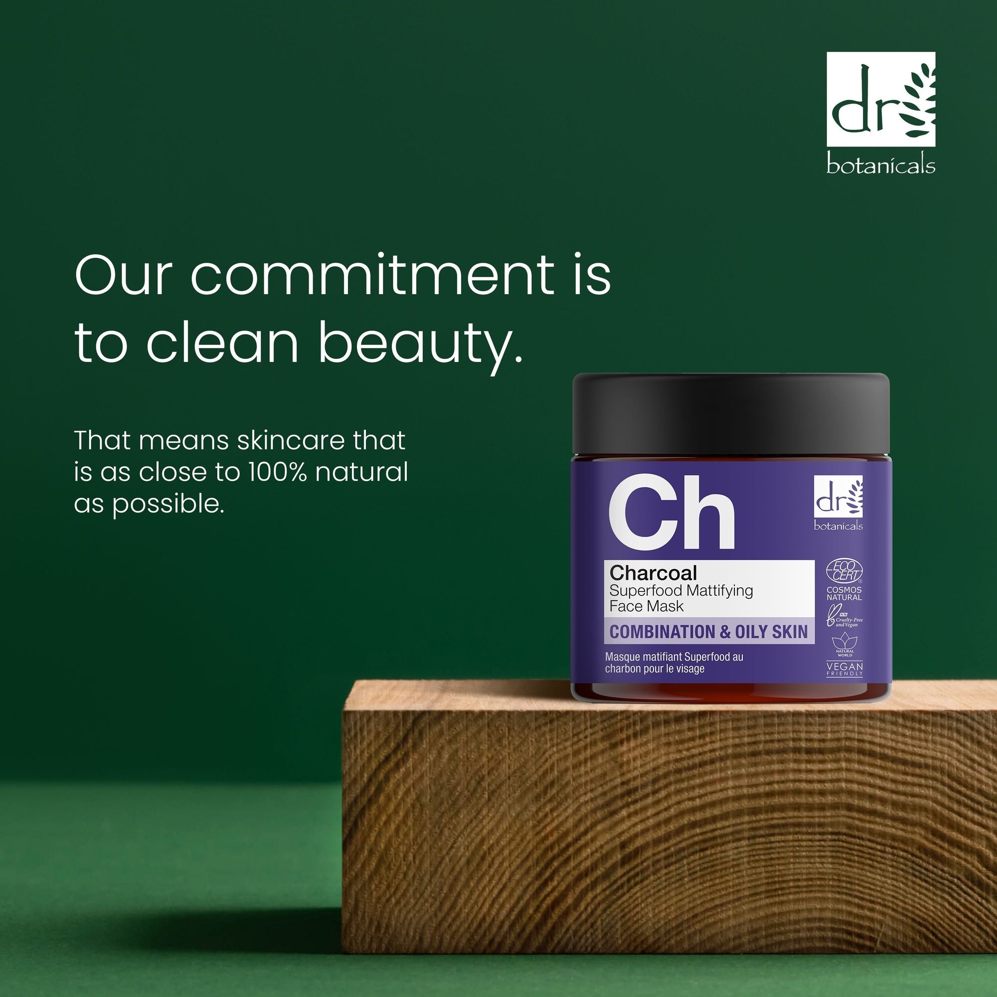 Charcoal Superfood Mattifying Face Mask 60ml x 2 Duo Pack