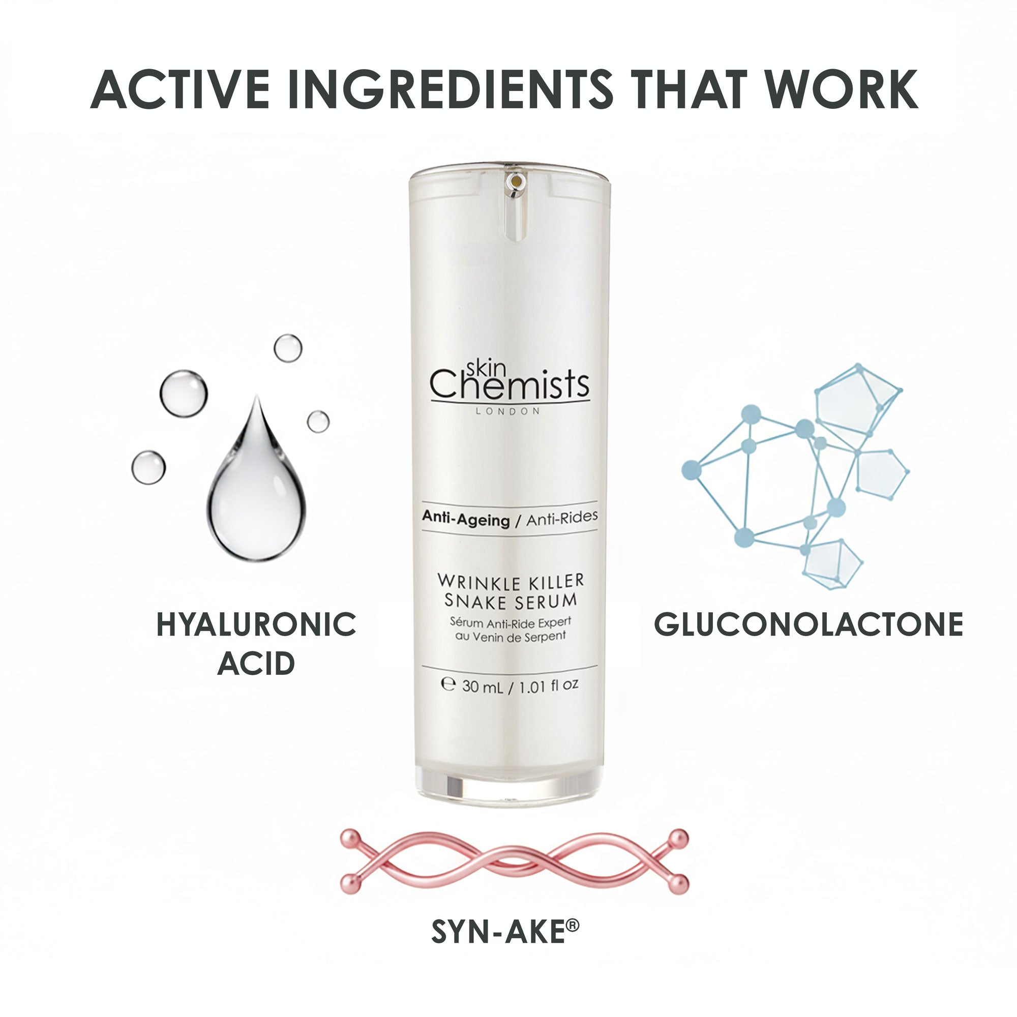 Faltenbekämpfendes Anti-Aging-Schlangenserum 30 ml