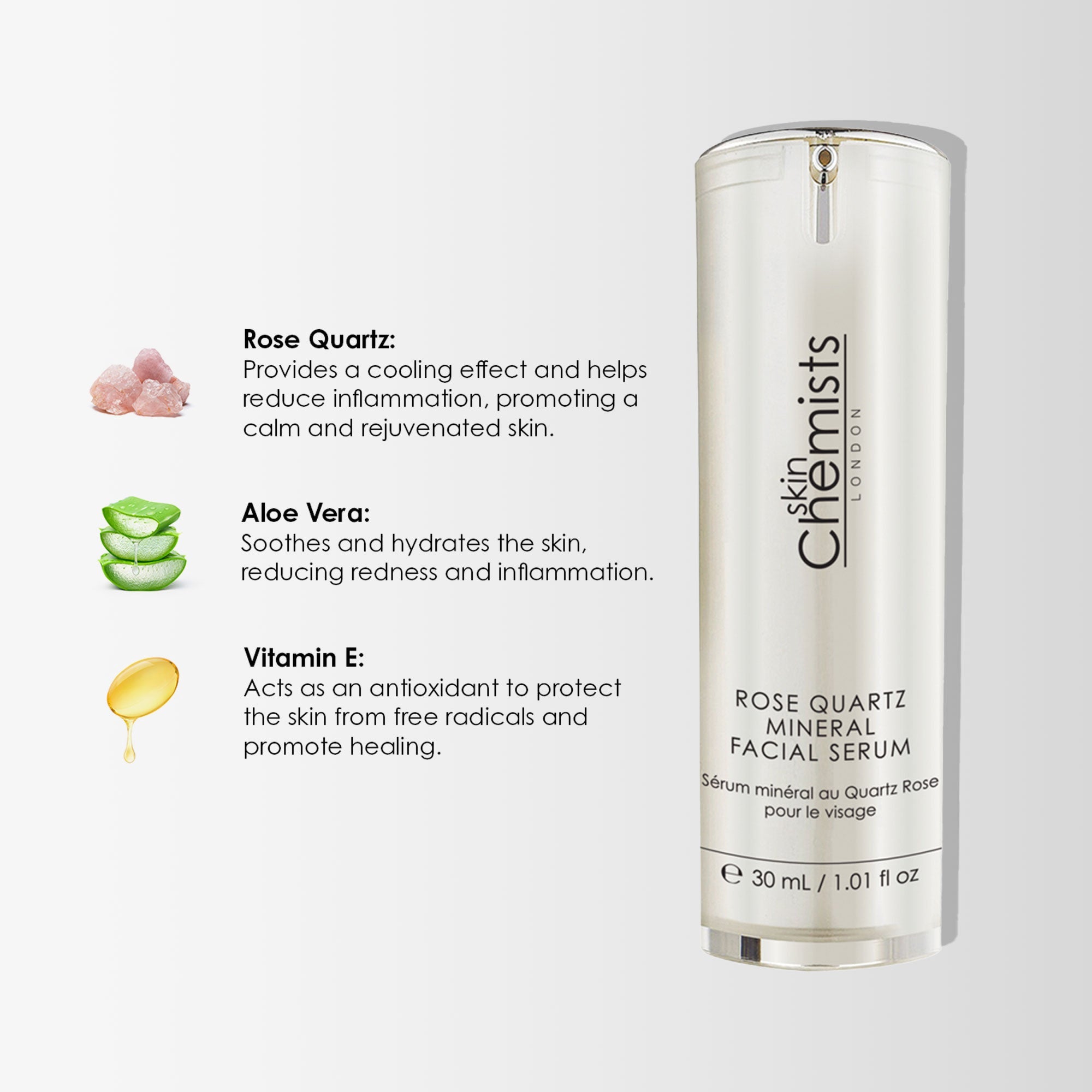 Anti-Ageing Rose Quartz Mineral Facial Serum 30ml