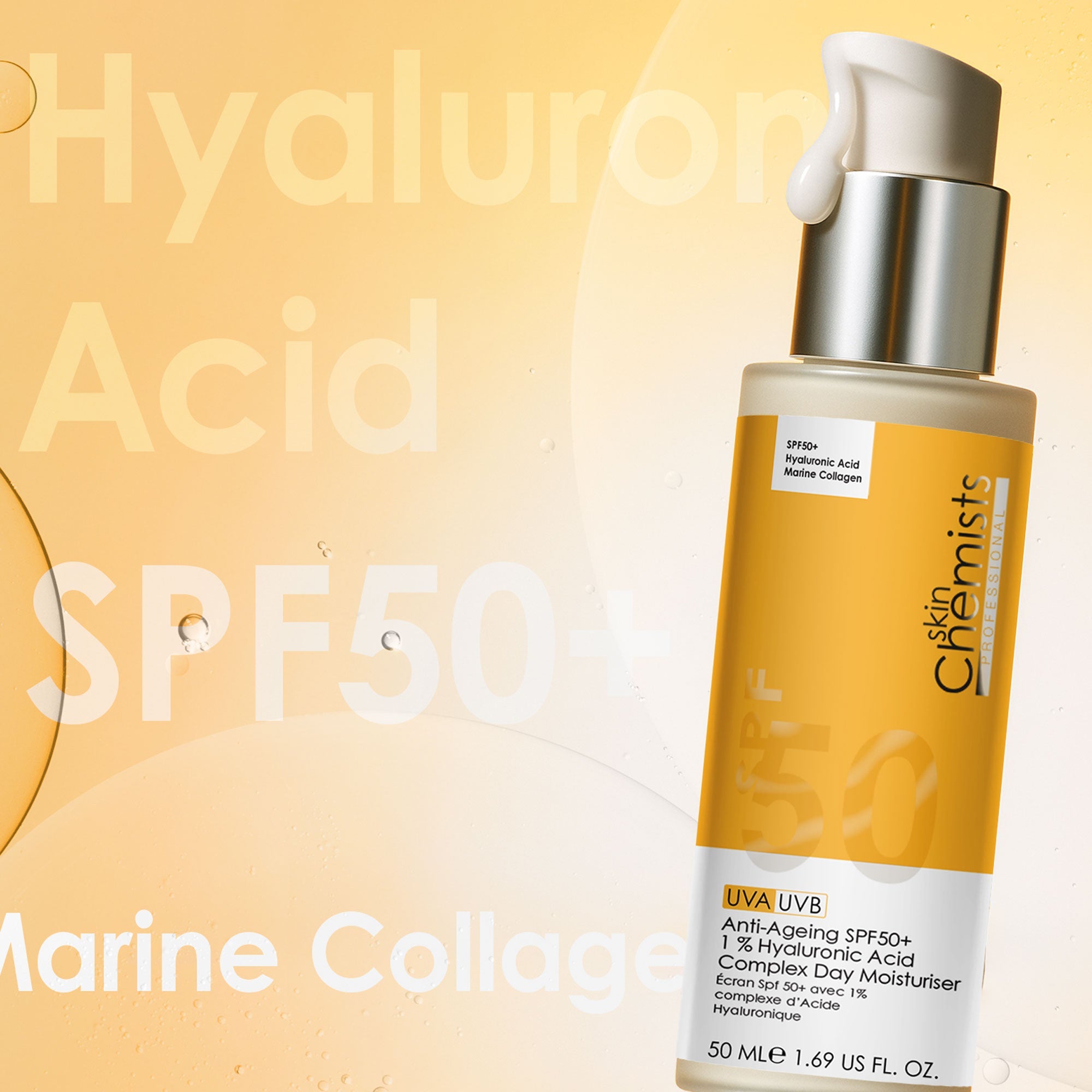 Anti-Ageing SPF 50 1% Hyaluronic Acid Day Moisturiser 50ml