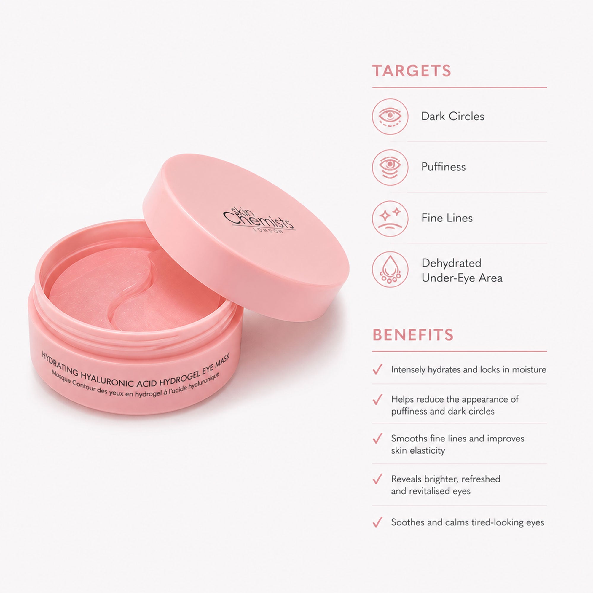 Hydrating Hyaluronic Acid Hydrogel Eye Mask (20 Pairs)