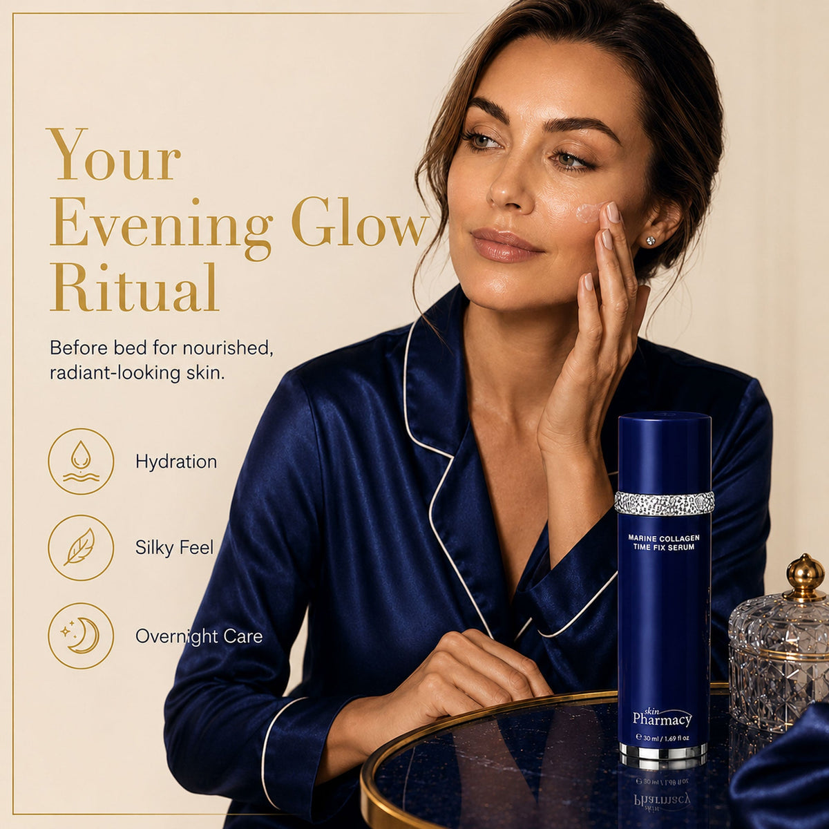 Time-Fix-Serum mit 1 % Meereskollagen gegen Hautalterung 50ml