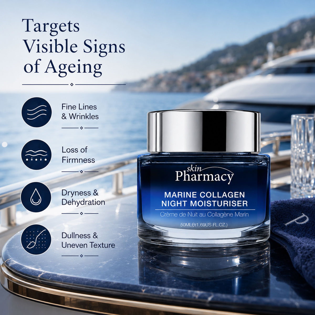 Crema idratante da notte al collagene marino 50ml