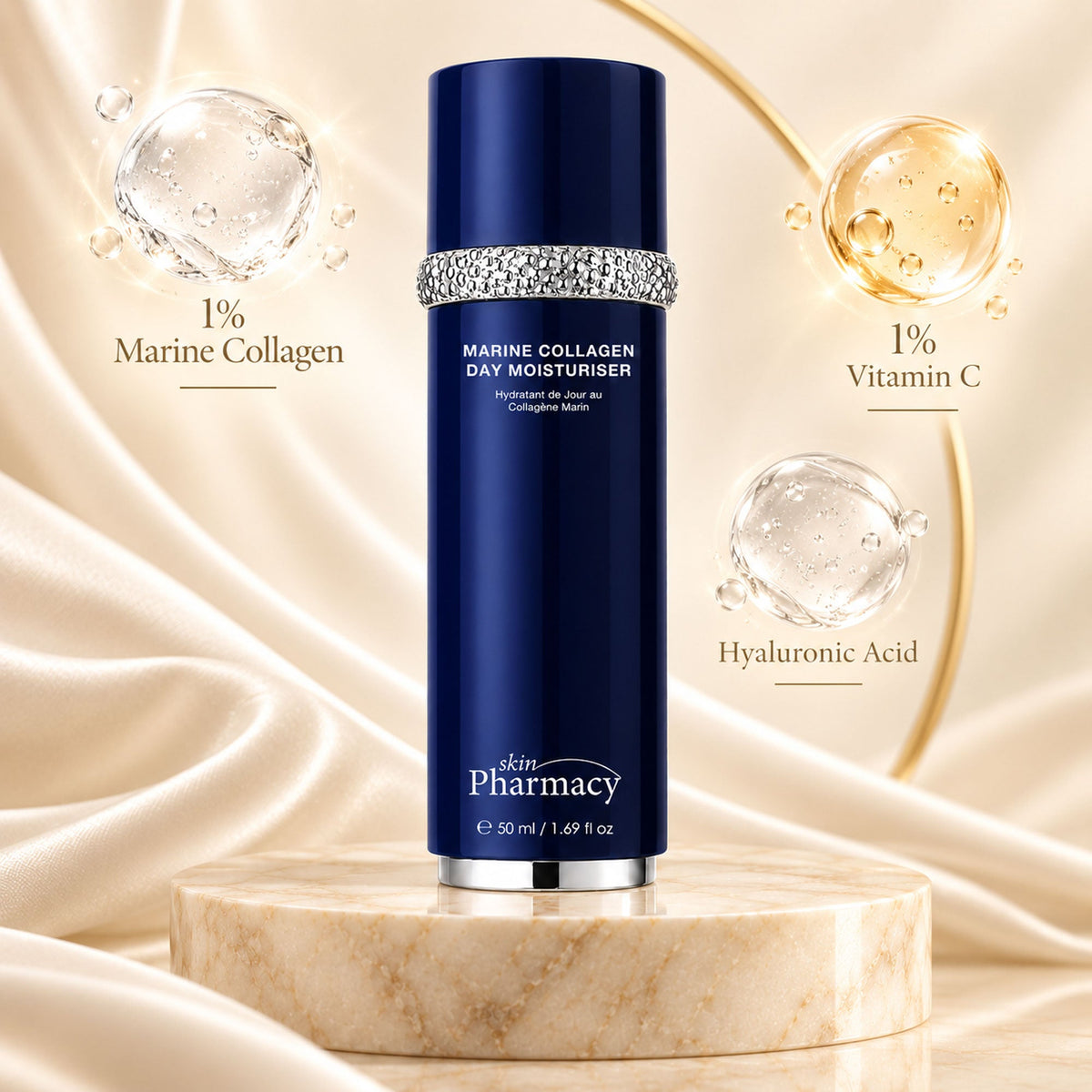 Tagescreme mit 1 % Meereskollagen gegen Hautalterung 50ml
