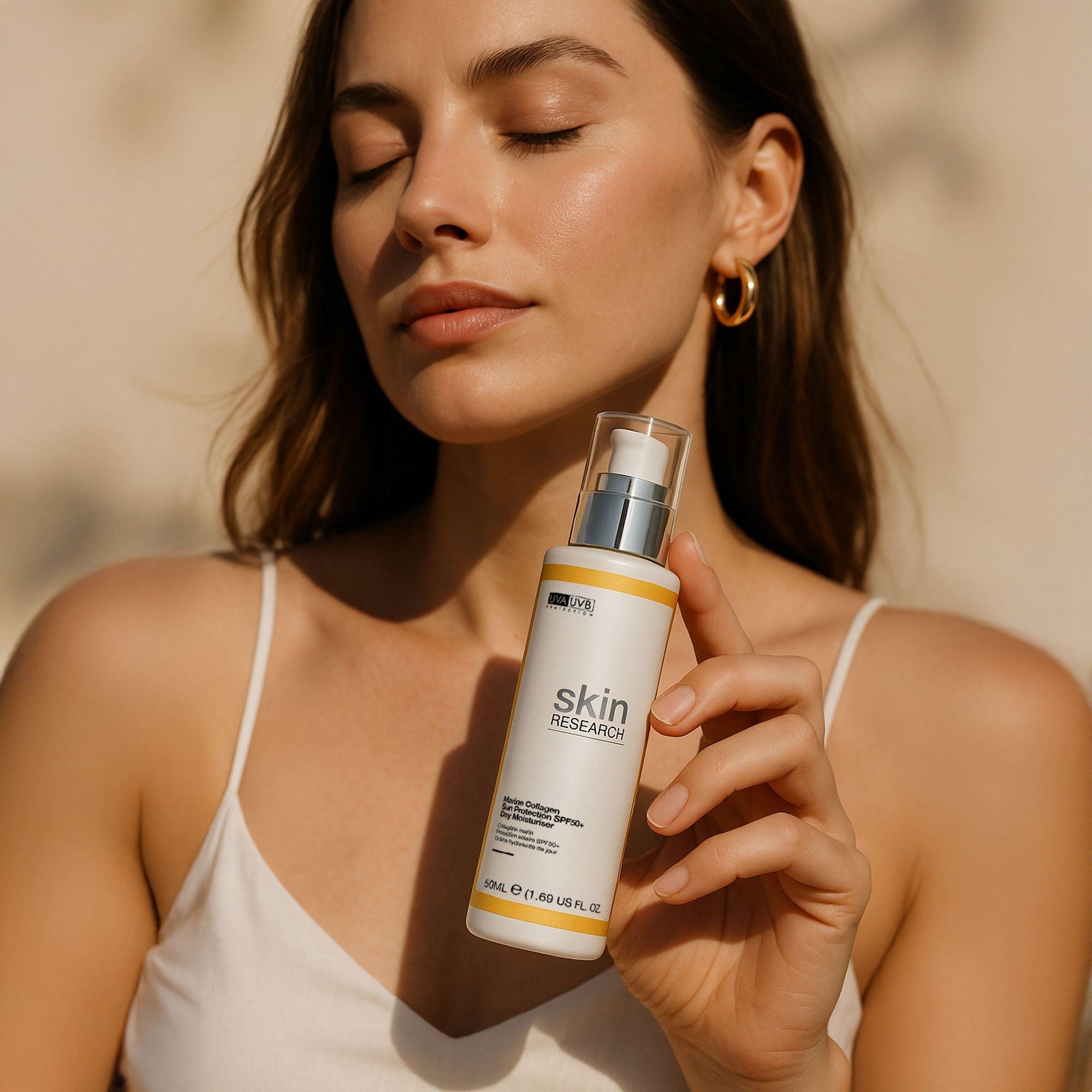 Crème hydratante anti-âge avec protection solaire SPF 50, 50 ml