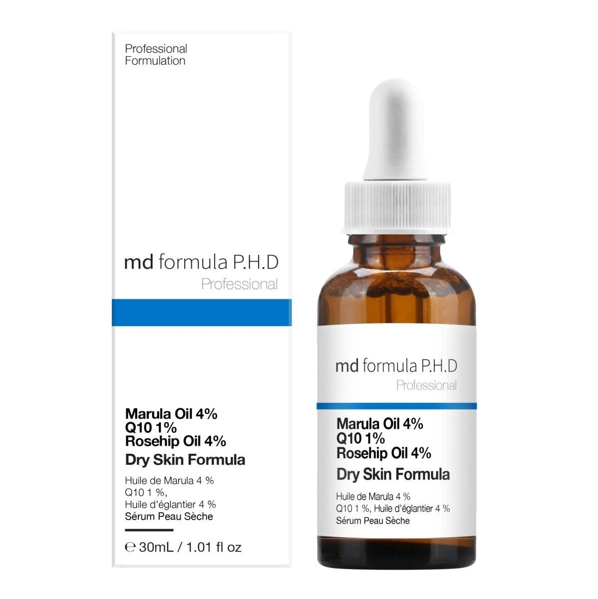 Dry Skin Serum Marula Oil 4%, Q10 1%, Rosehip Oil 4% 30ml