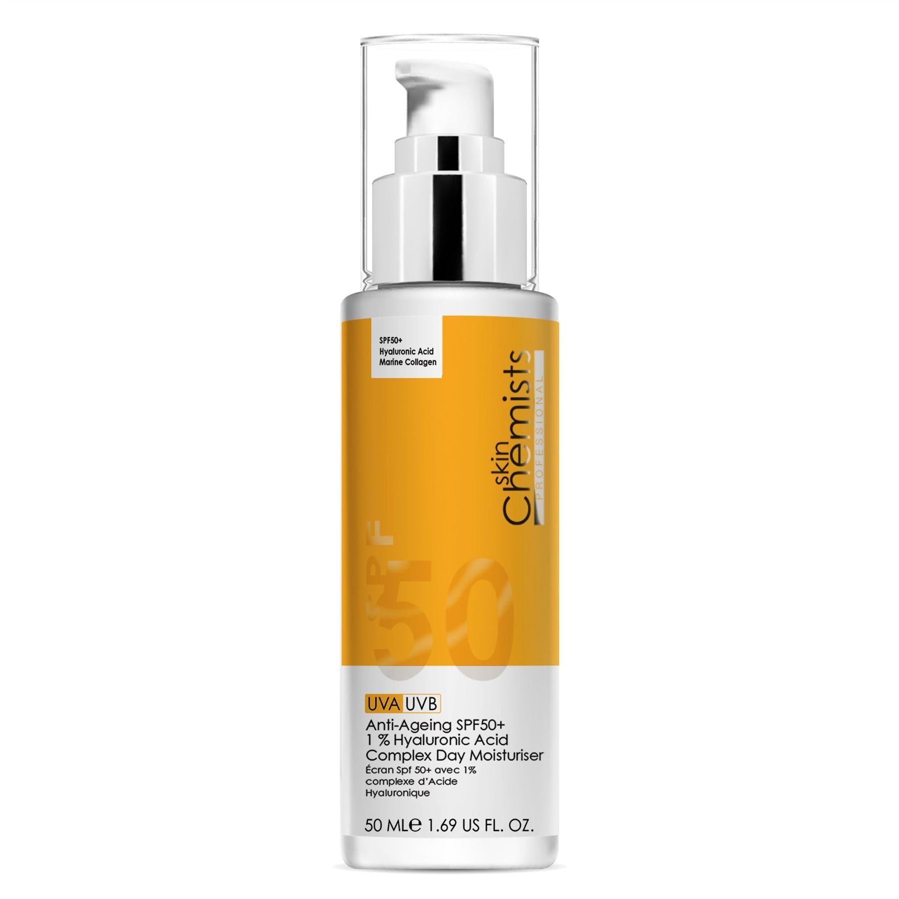 Anti-Ageing SPF 50 1% Hyaluronic Acid Day Moisturiser 50ml