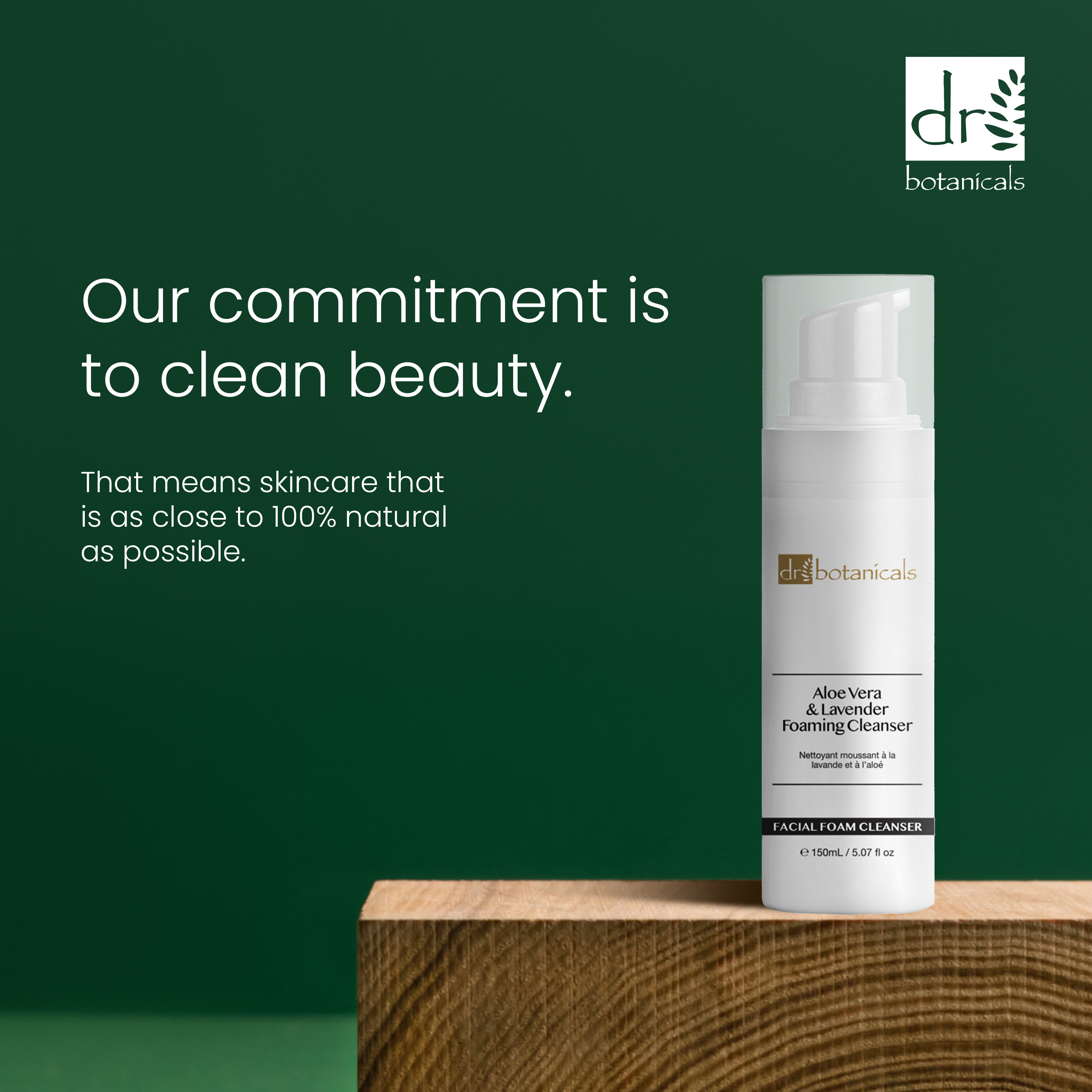 Nettoyant moussant visage à l'aloe vera et à la lavande 150 ml