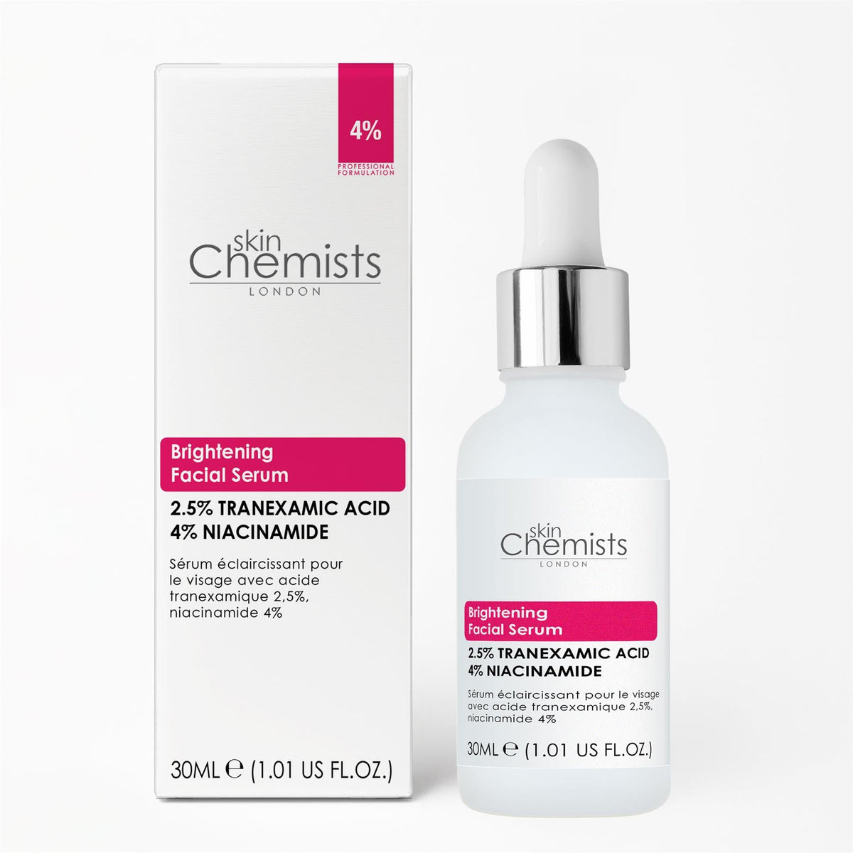 Sérum éclaircissant pour le visage à l’acide tranexamique 2,5 %, à l’acide tranexamique 2,5 % et à la niacinamide 4 % 30ml