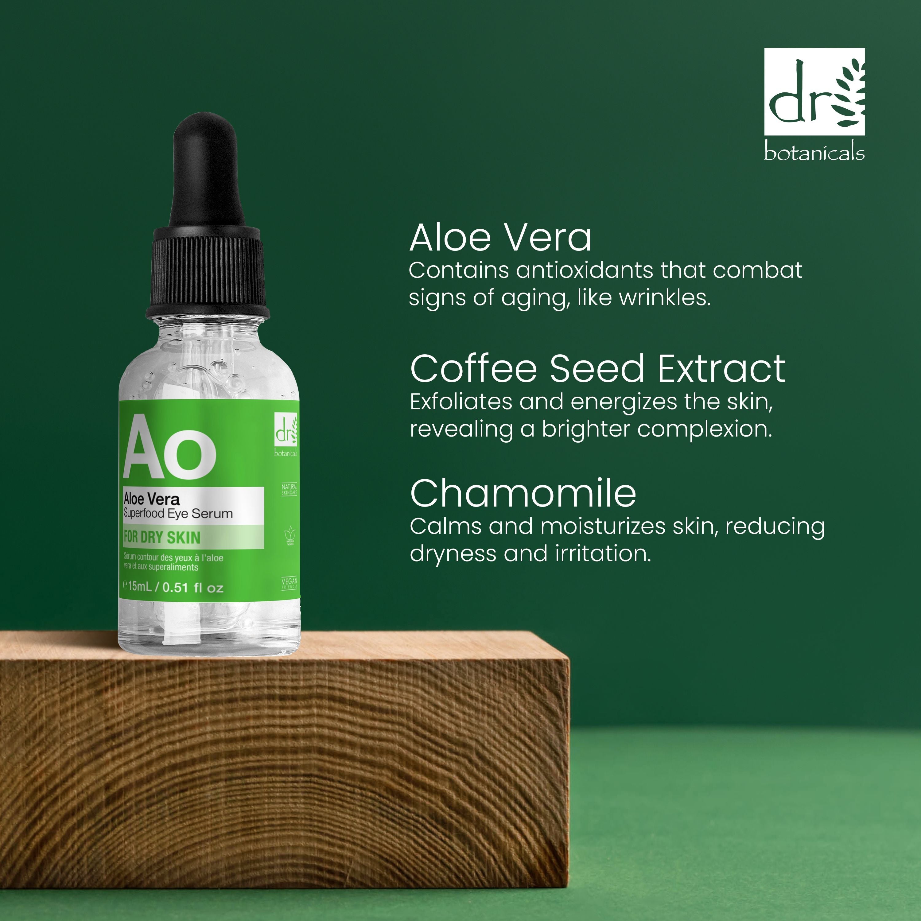 Sérum contour des yeux superalimentaire à l'aloe vera 15 ml
