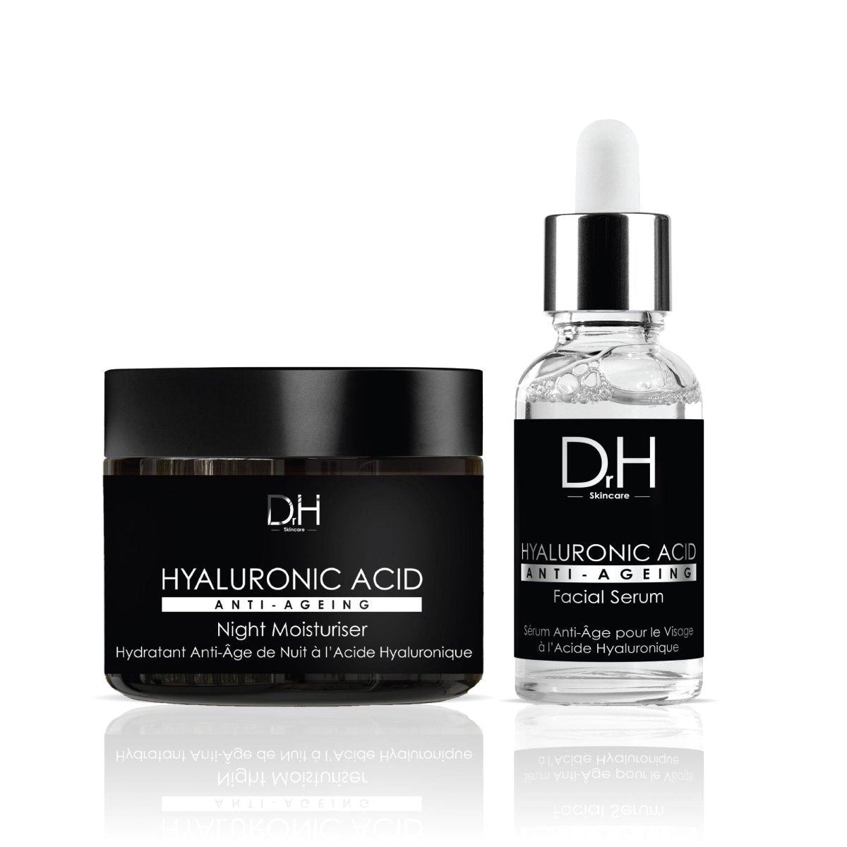 Anti-Ageing Hyaluronic Acid Facial Serum 30ml + Hyaluronic Acid Anti-Ageing Night Moisturiser 60ml