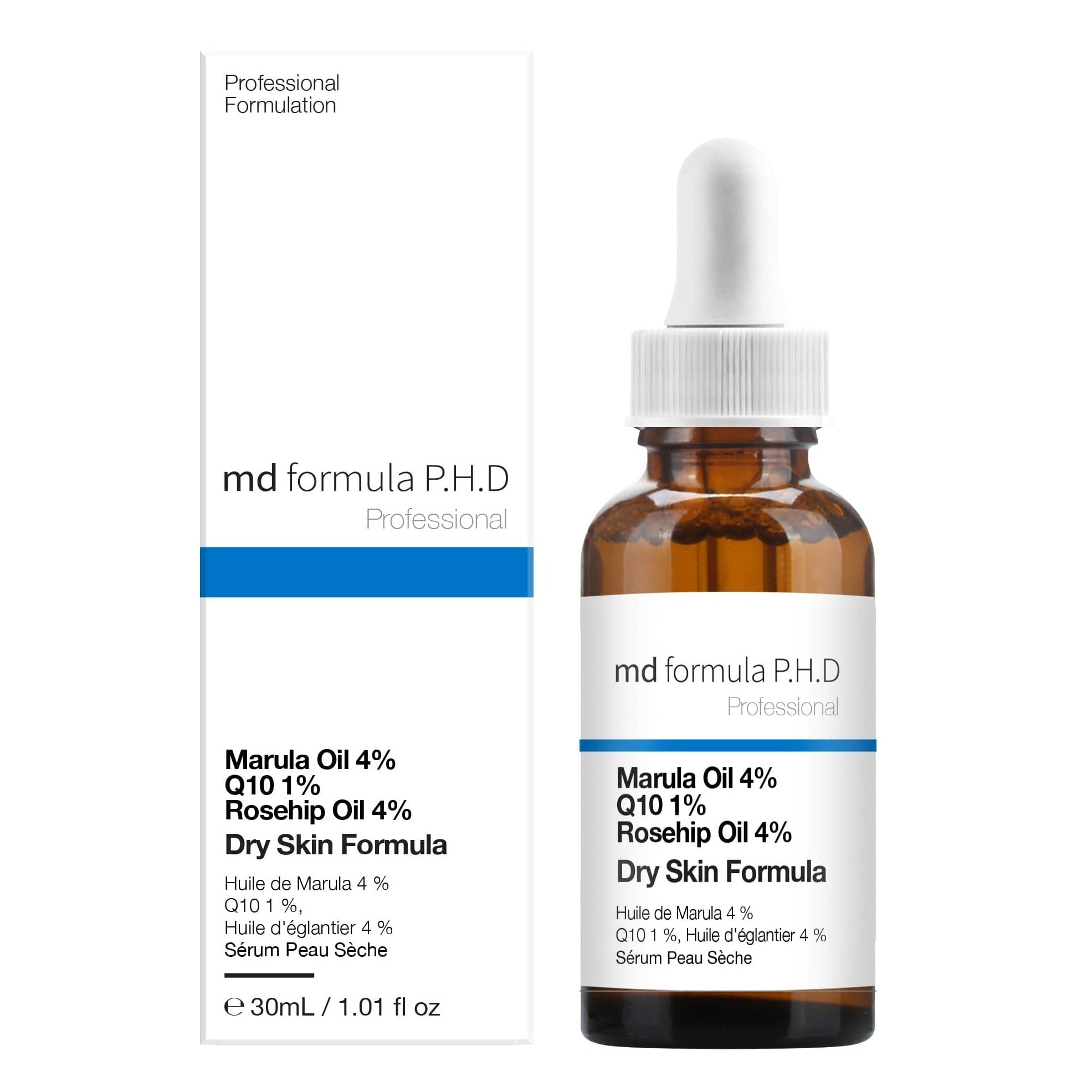 Dry Skin Serum Marula Oil 4%, Q10 1%, Rosehip Oil 4% 30ml
