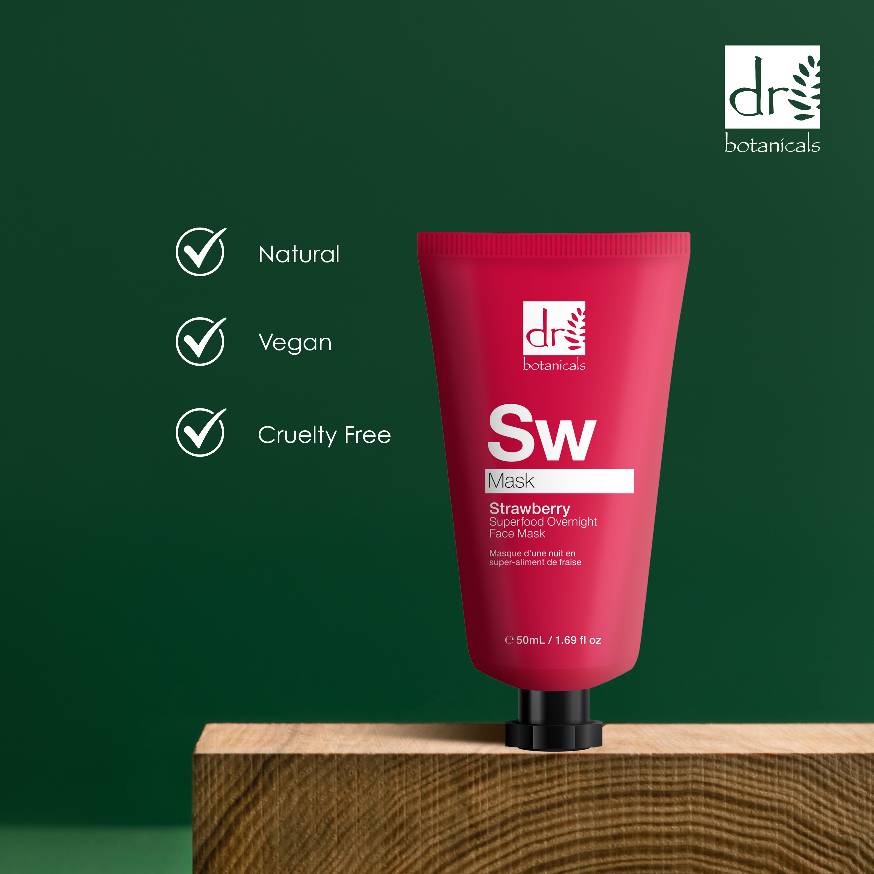 Erdbeer-Gesichtsmaske für die Nacht, 50 ml