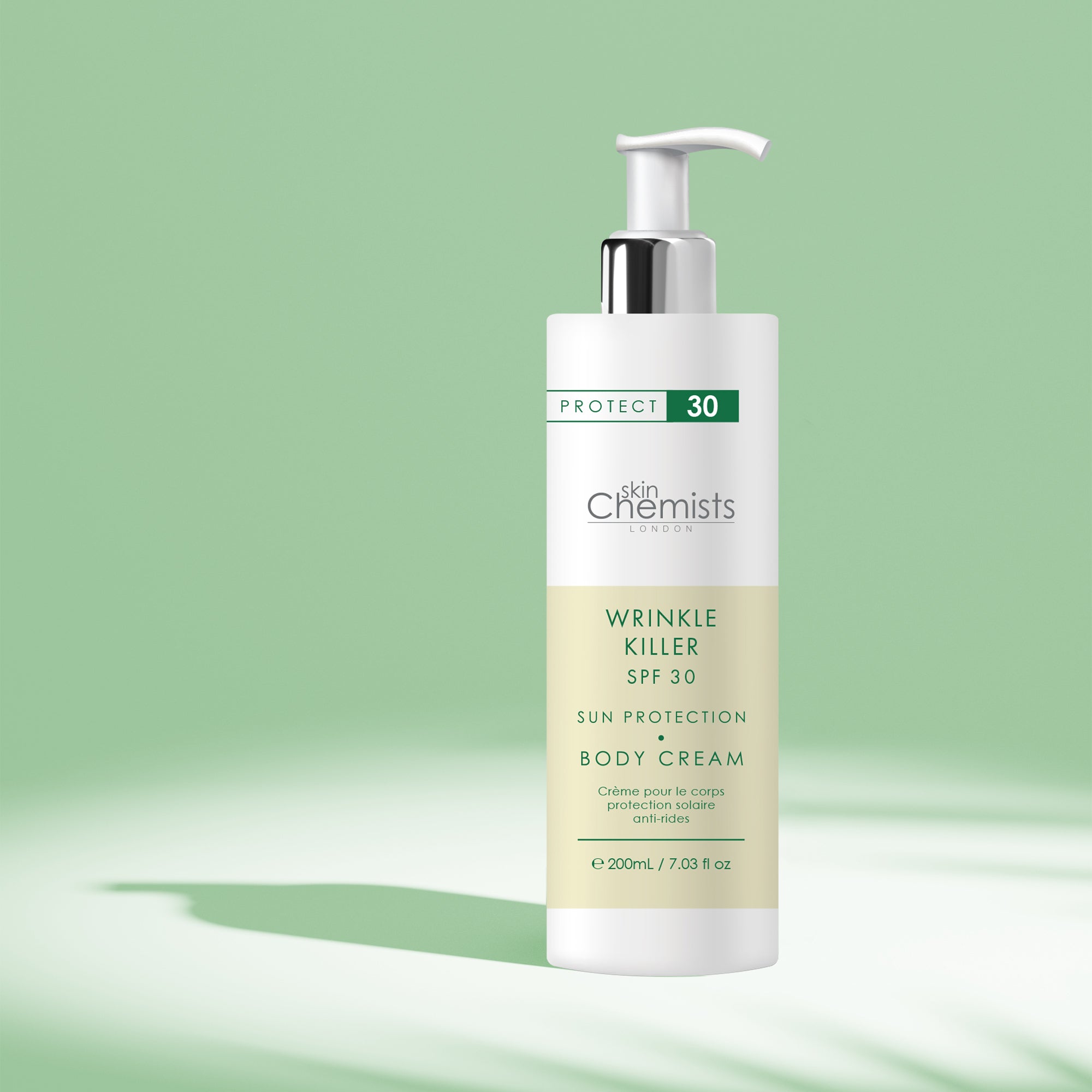 Crème corporelle anti-rides avec protection solaire SPF 30, lot de 2 x 200 ml