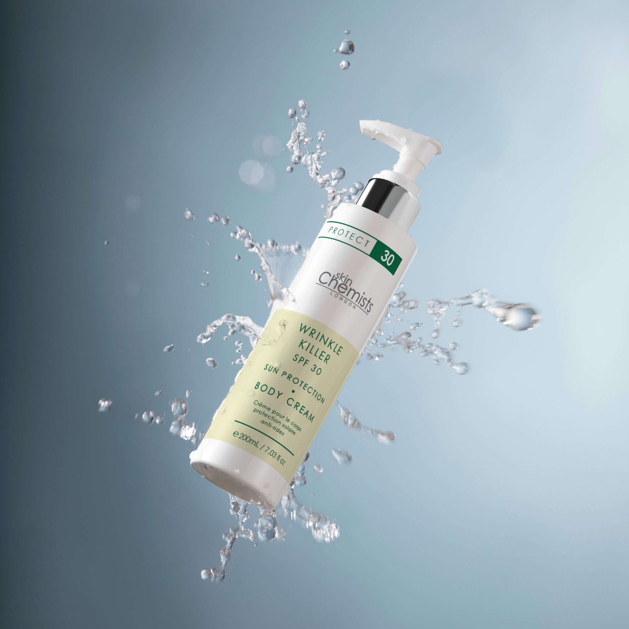 Crème corporelle anti-rides avec protection solaire SPF 30, lot de 2 x 200 ml