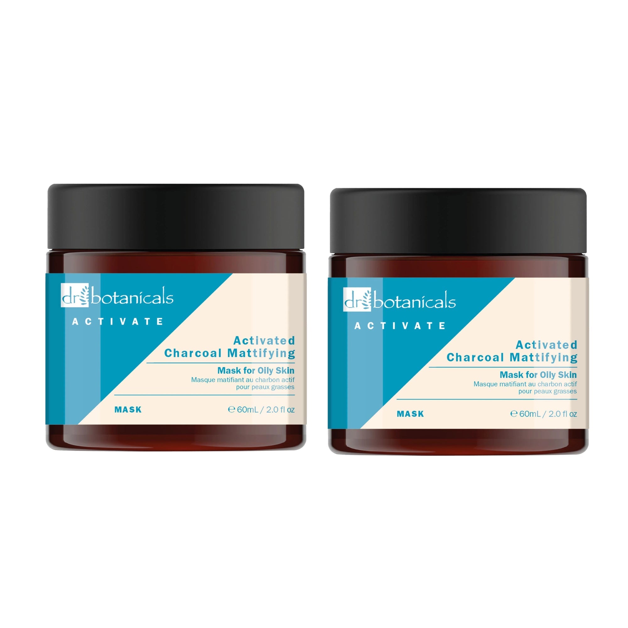 Masque matifiant au charbon actif pour peaux grasses 60 ml - Lot de 2 à prix avantageux