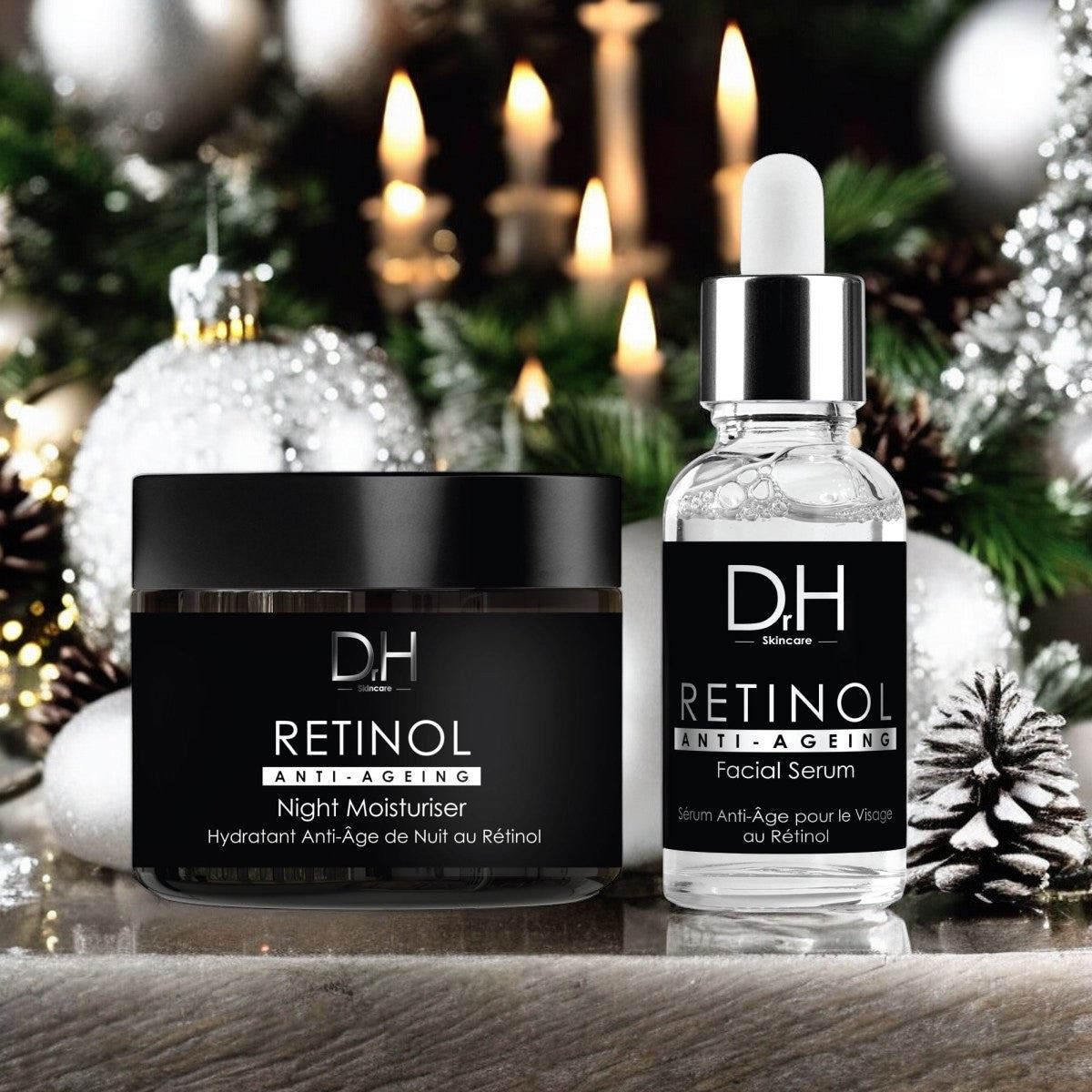 Crème de nuit anti-âge au rétinol 60 ml + Sérum visage anti-âge au rétinol 30 ml