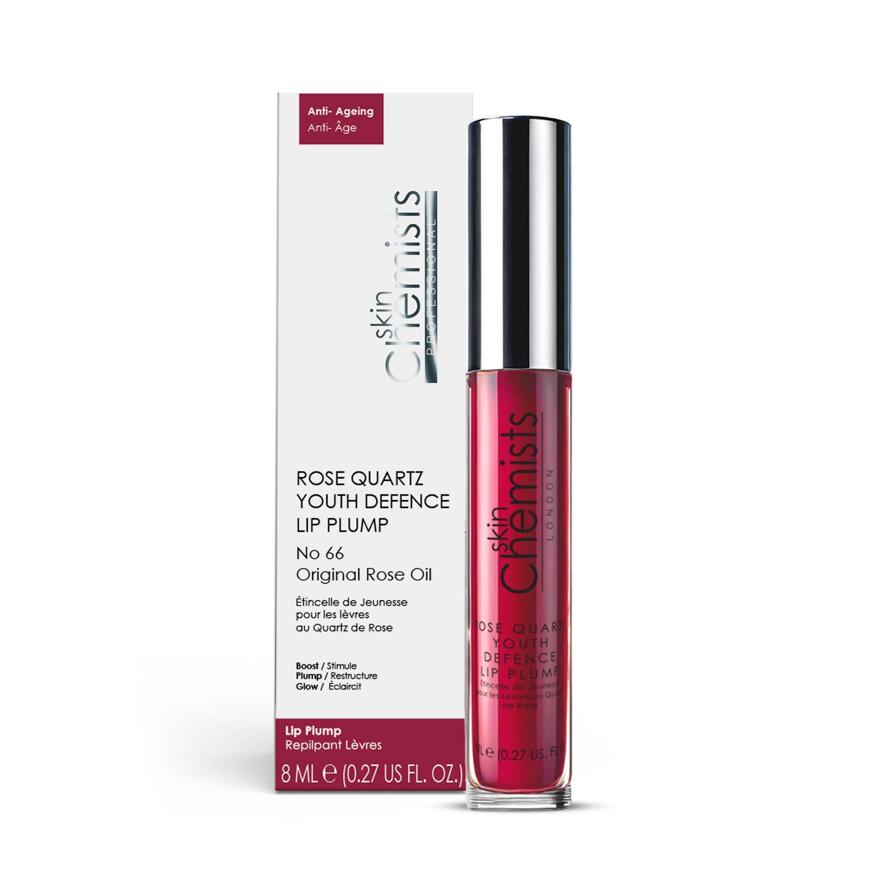Rose Quartz Youth Defence Repulpant pour les lèvres n° 66 à l’huile de rose originale 8ml