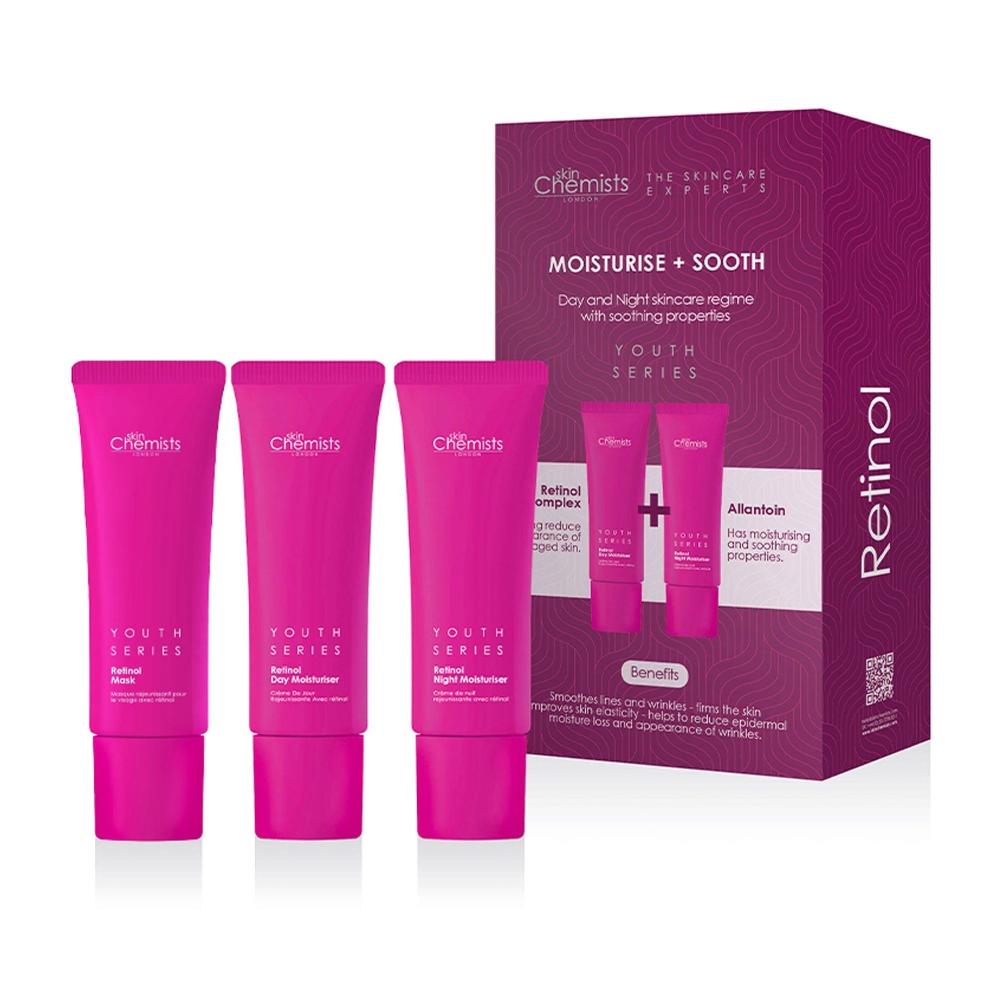 Retinol Moisturiser & Sooth Kit + Free Retinol Mask 50ml