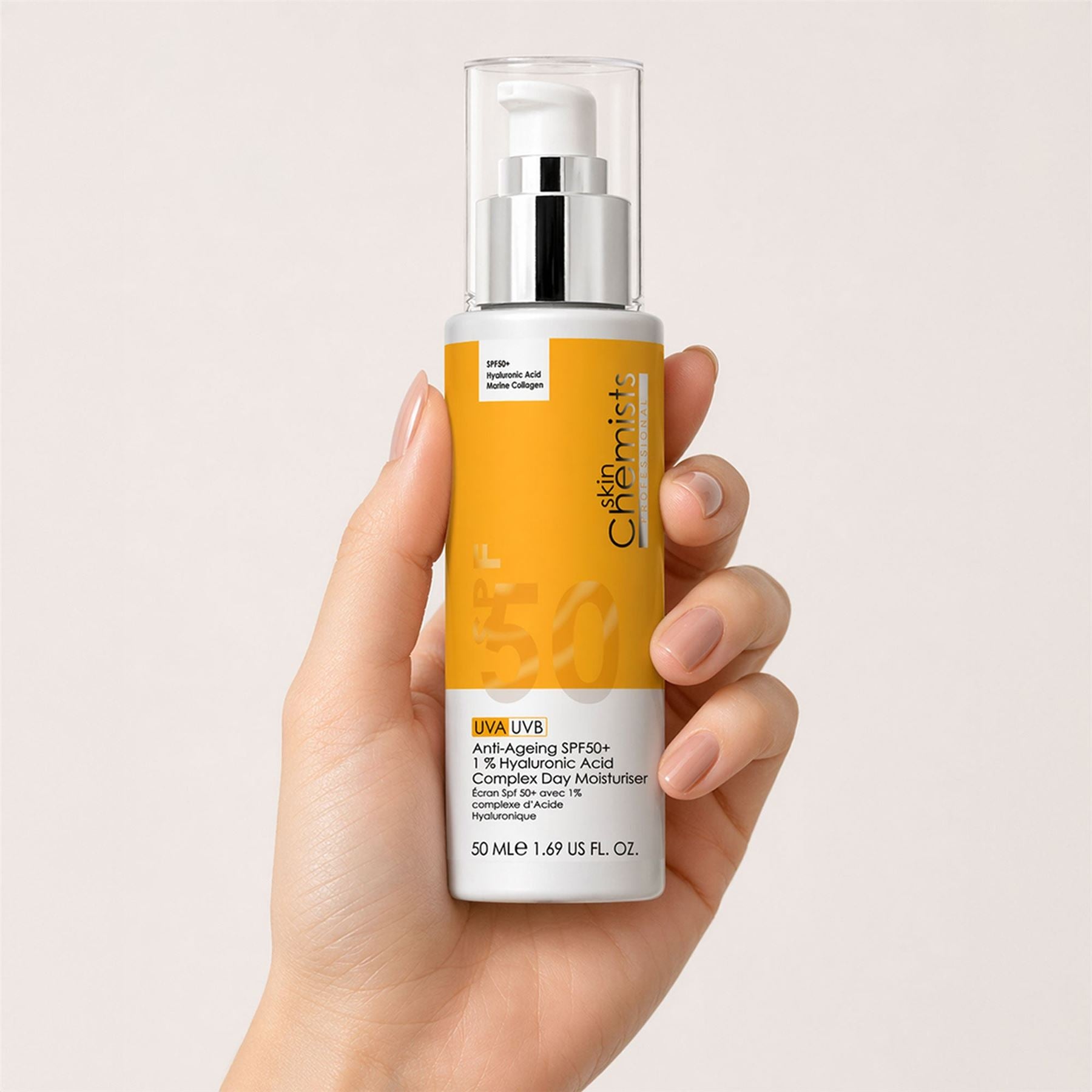Anti-Ageing SPF 50 1% Hyaluronic Acid Day Moisturiser 50ml