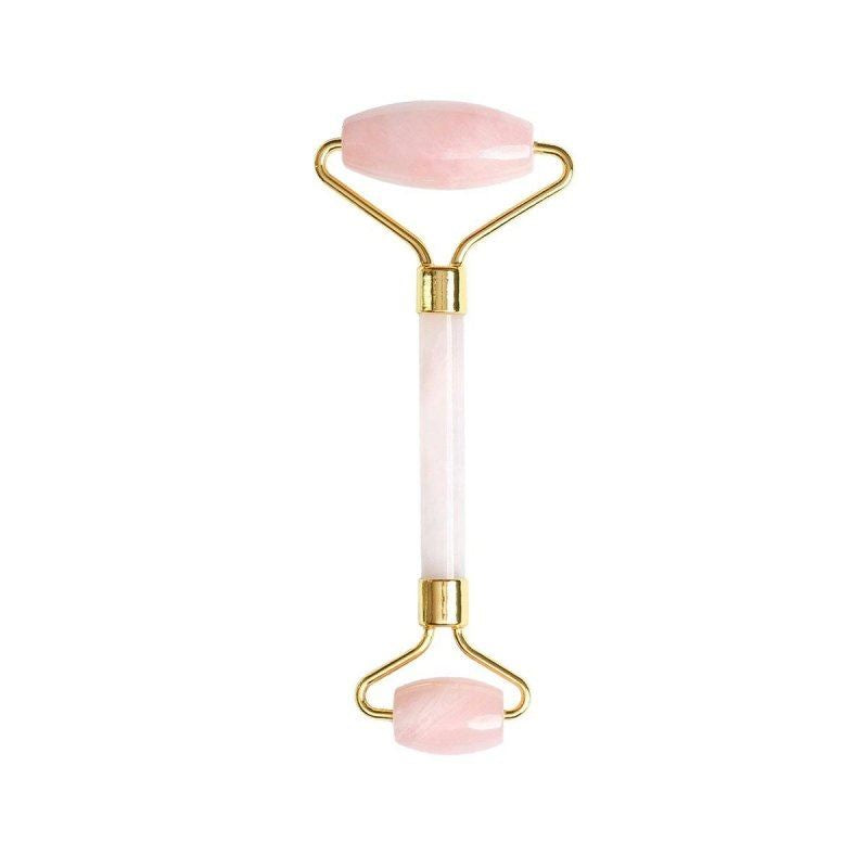 Rose Quartz Nurturing & Healing Stone Facial Roller (Rose Gold Handle) - skinChemists