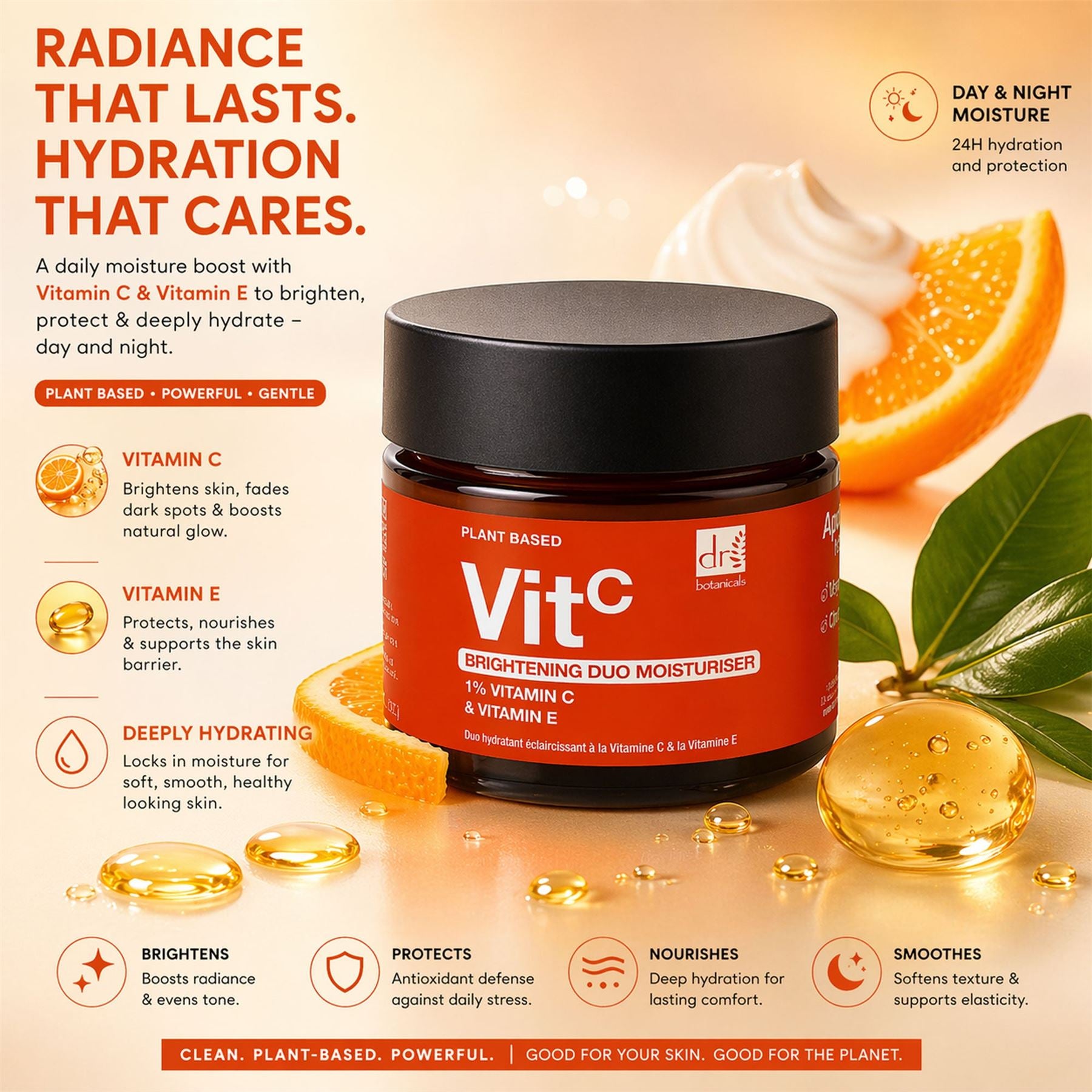 Aufhellende Duo-Feuchtigkeitscreme mit 1 % Vitamin C und Vitamin E, 60 ml
