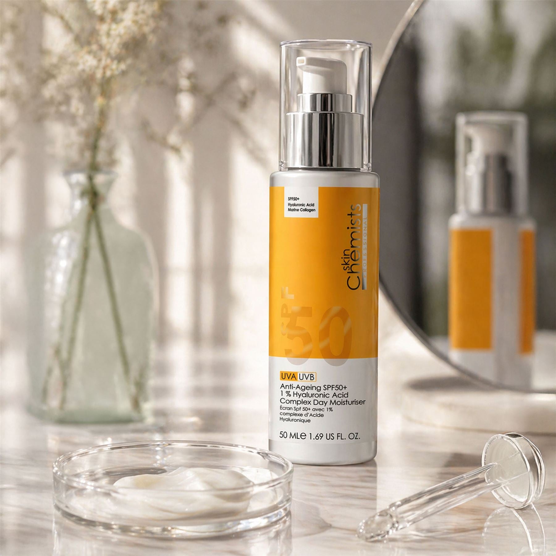 Anti-Ageing SPF 50 1% Hyaluronic Acid Day Moisturiser 50ml