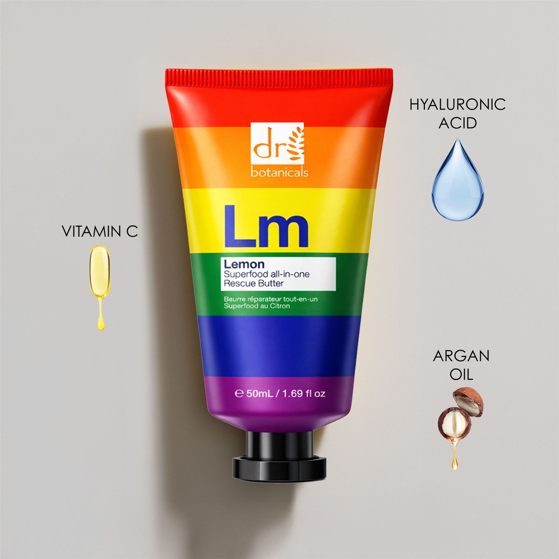 Beurre réparateur tout-en-un au citron, superaliment, édition Pride, 50 ml