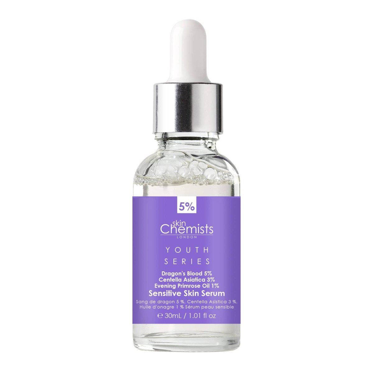 Youth Series Serum für empfindliche Haut – Drachenblut 5 %, Centella Asiatica 3 %, Nachtkerzenöl 1 %, 30 ml