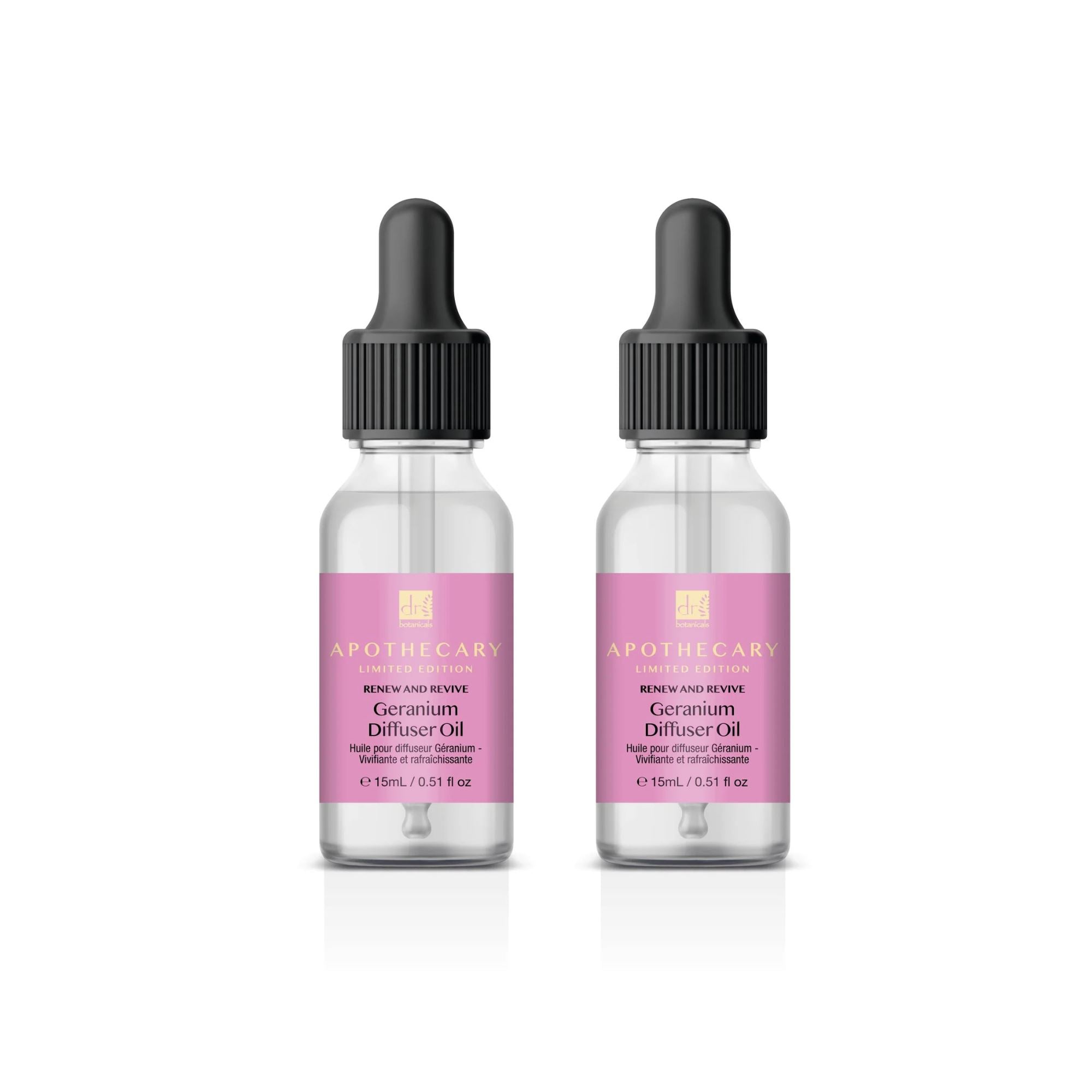 Renew & Revive Geranium Diffuser Oil 15ml Twin Value Savings Pack