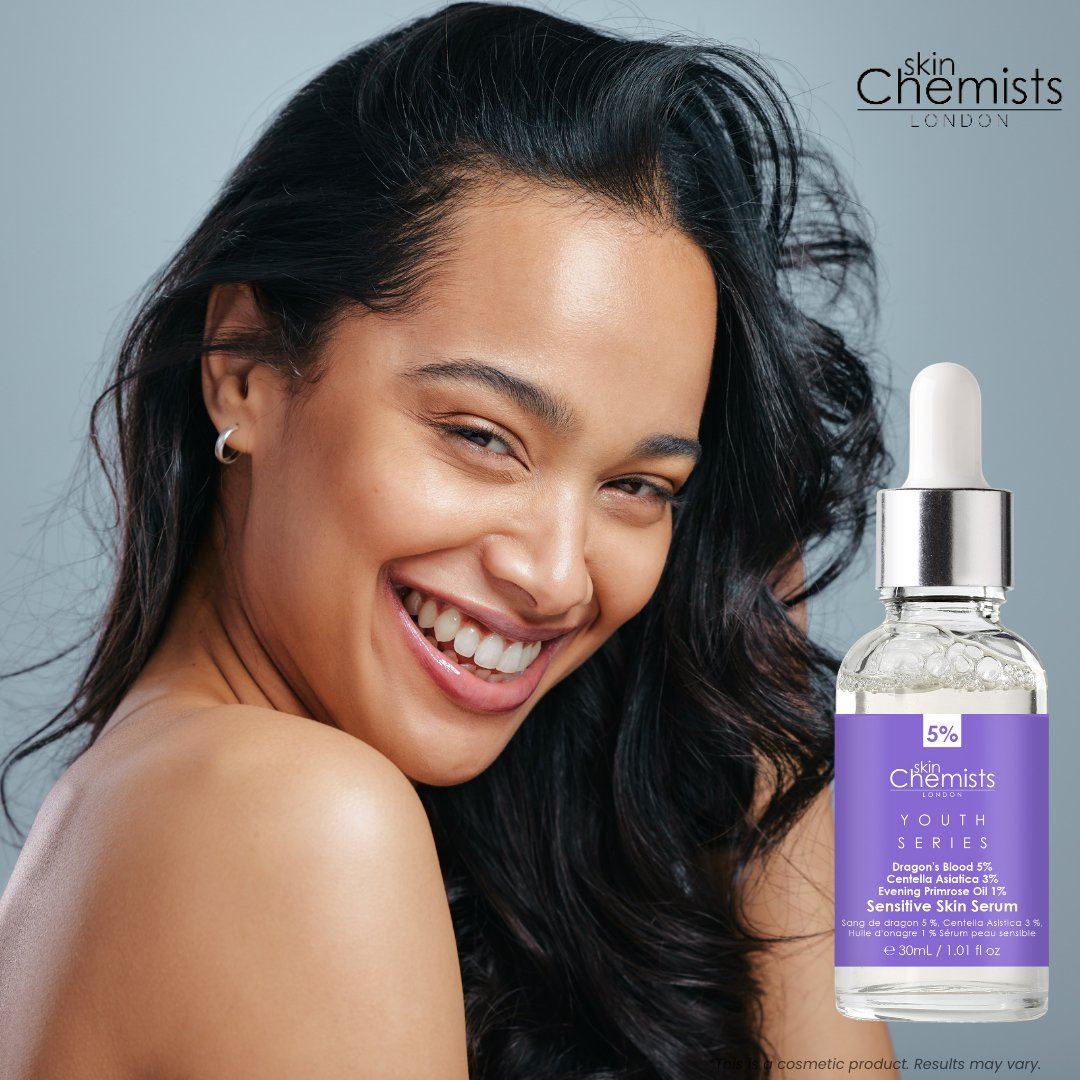Youth Series Serum für empfindliche Haut – Drachenblut 5 %, Centella Asiatica 3 %, Nachtkerzenöl 1 %, 30 ml