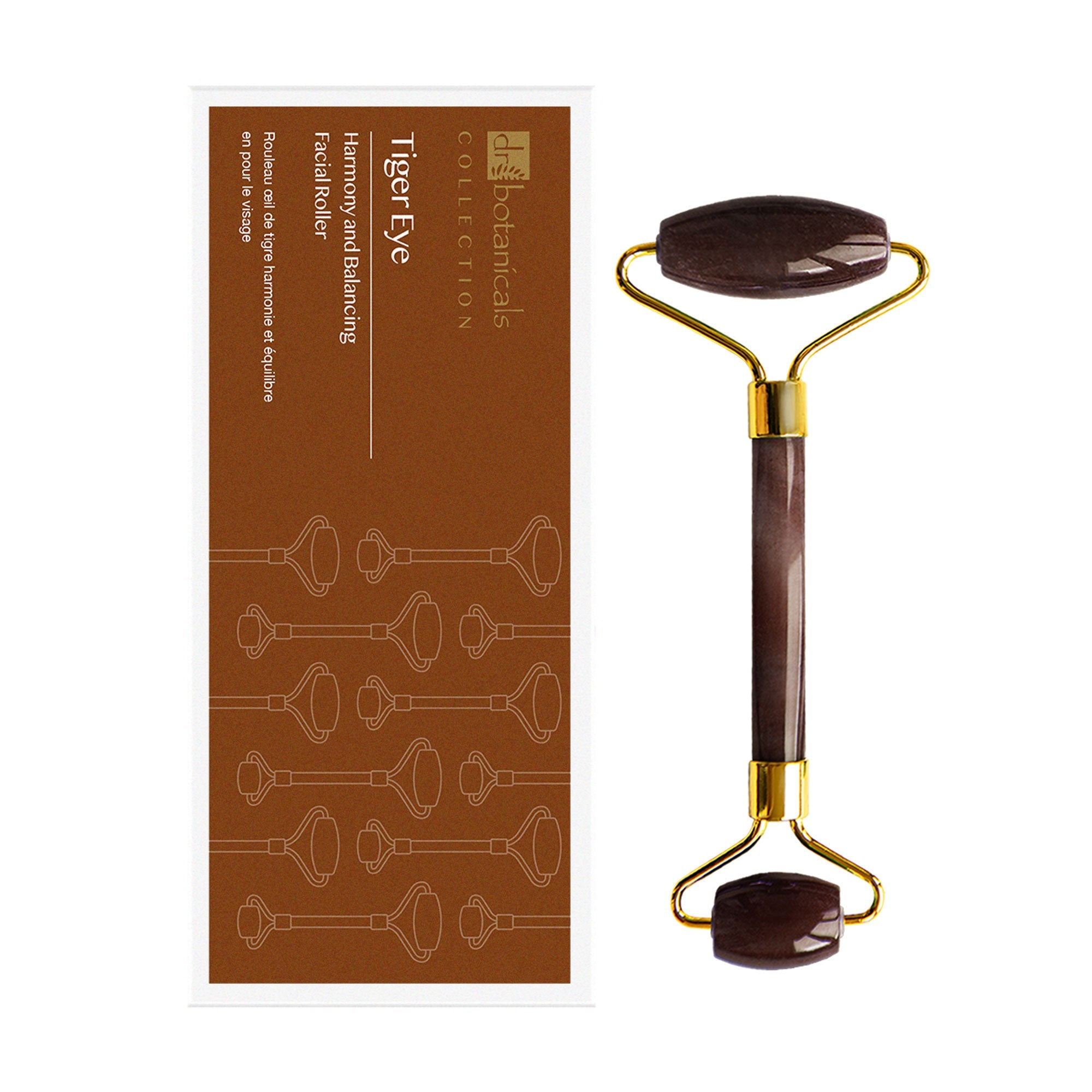 Tiger Eye Harmony & Balancing Facial Roller (Gold Metal Handle)