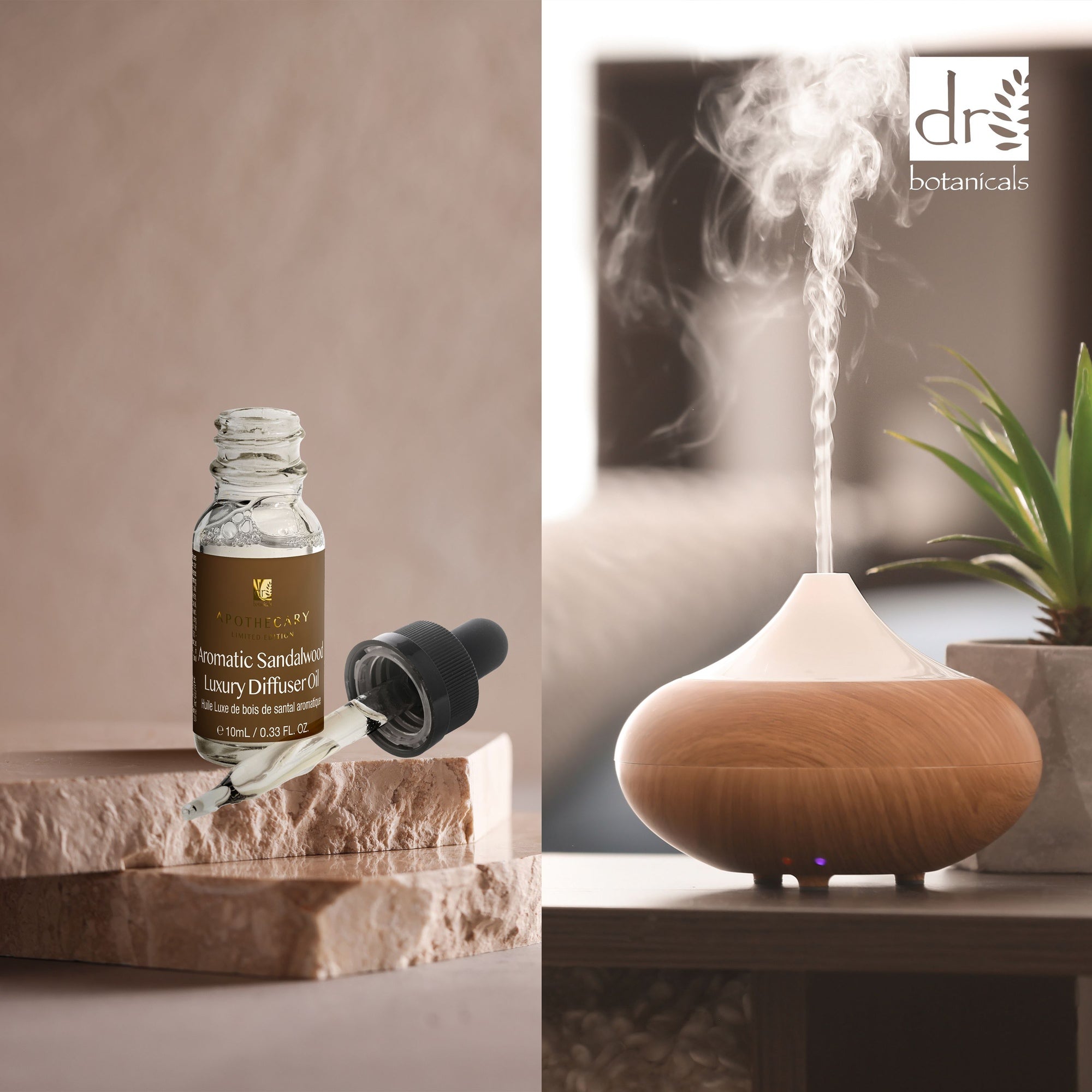 Huile pour diffuseur de luxe au bois de santal aromatique 10 ml